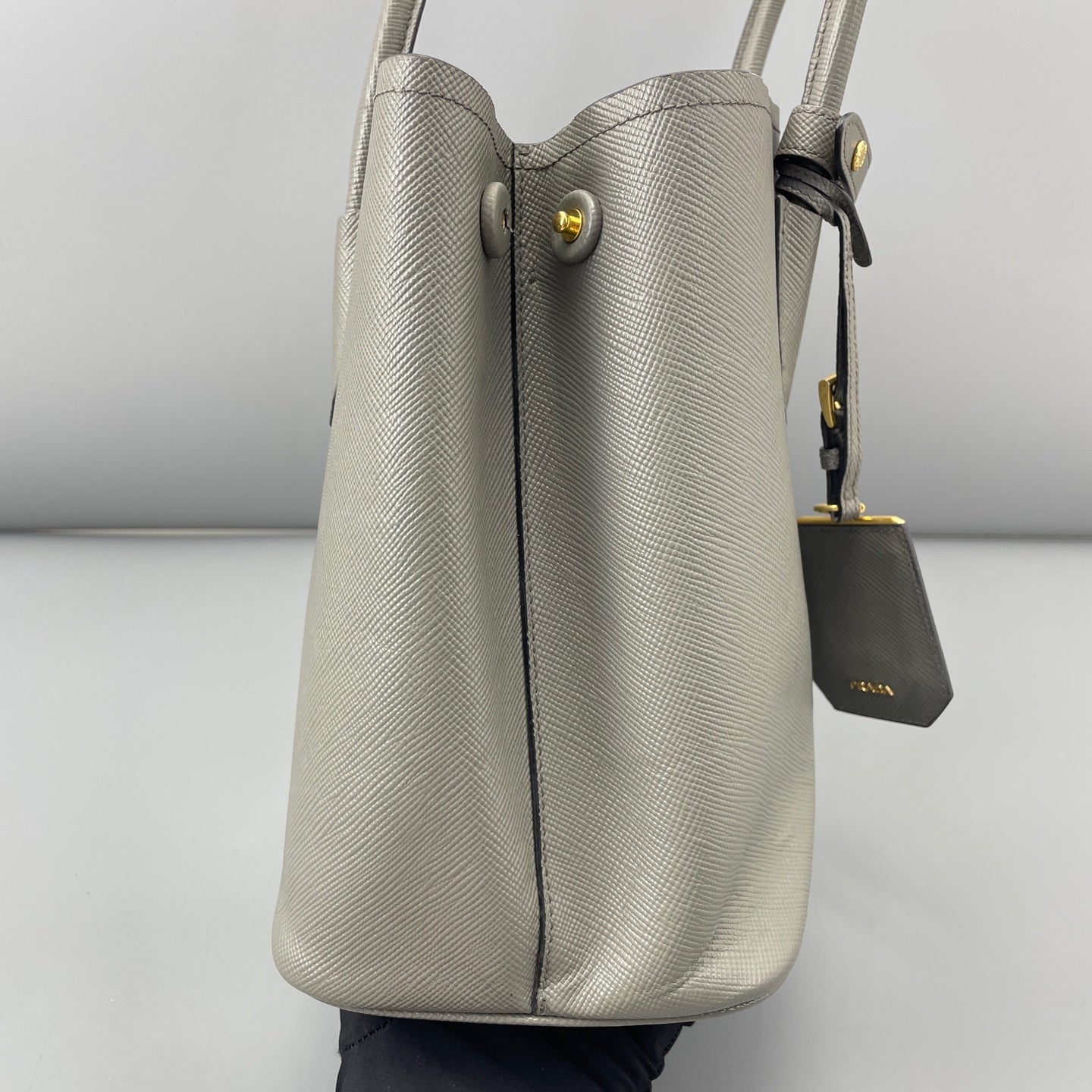 Prada - Double - Leather - Grey - (Medium)