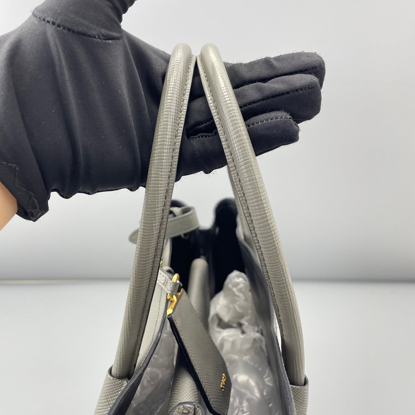 Prada - Double - Leather - Grey - (Medium)