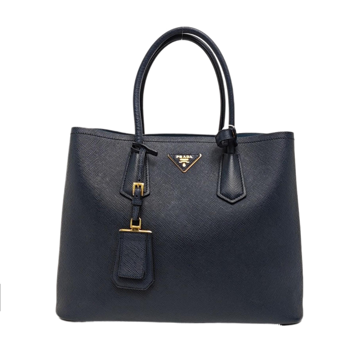 Prada - Double - Leather - Navy - (medium)