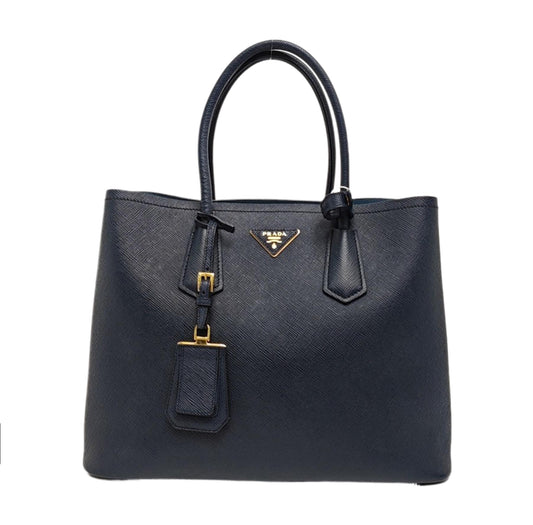 Prada - Double - Leather - Navy - (medium)