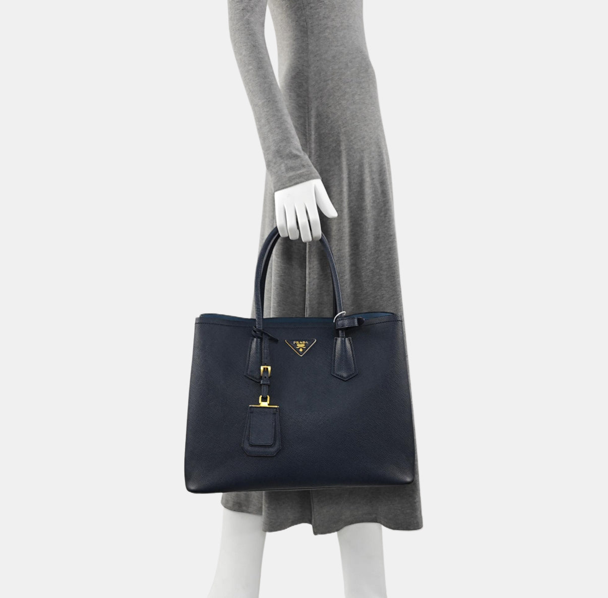 Prada - Double - Leather - Navy - (medium)