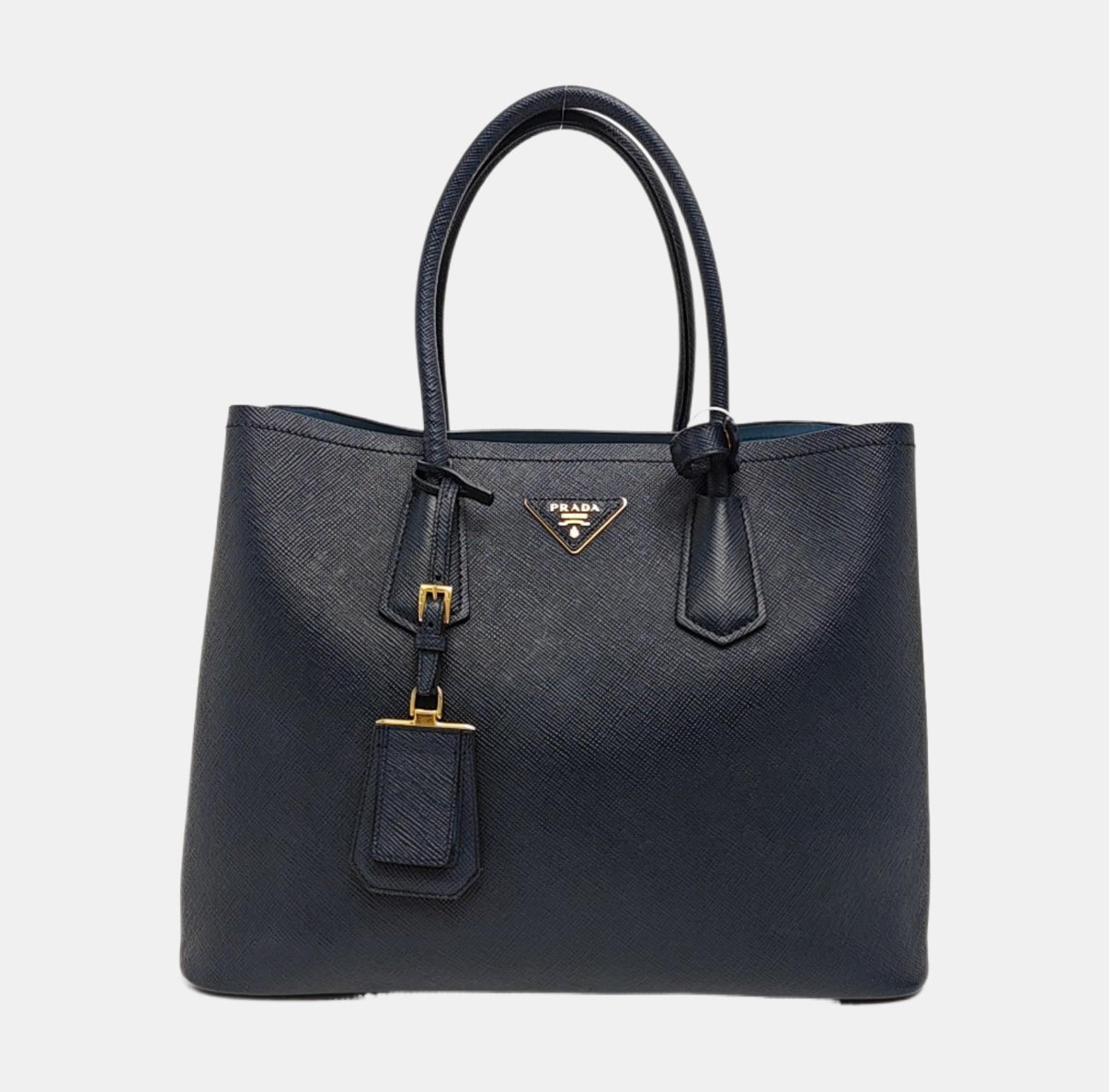 Prada - Double - Leather - Navy - (medium)