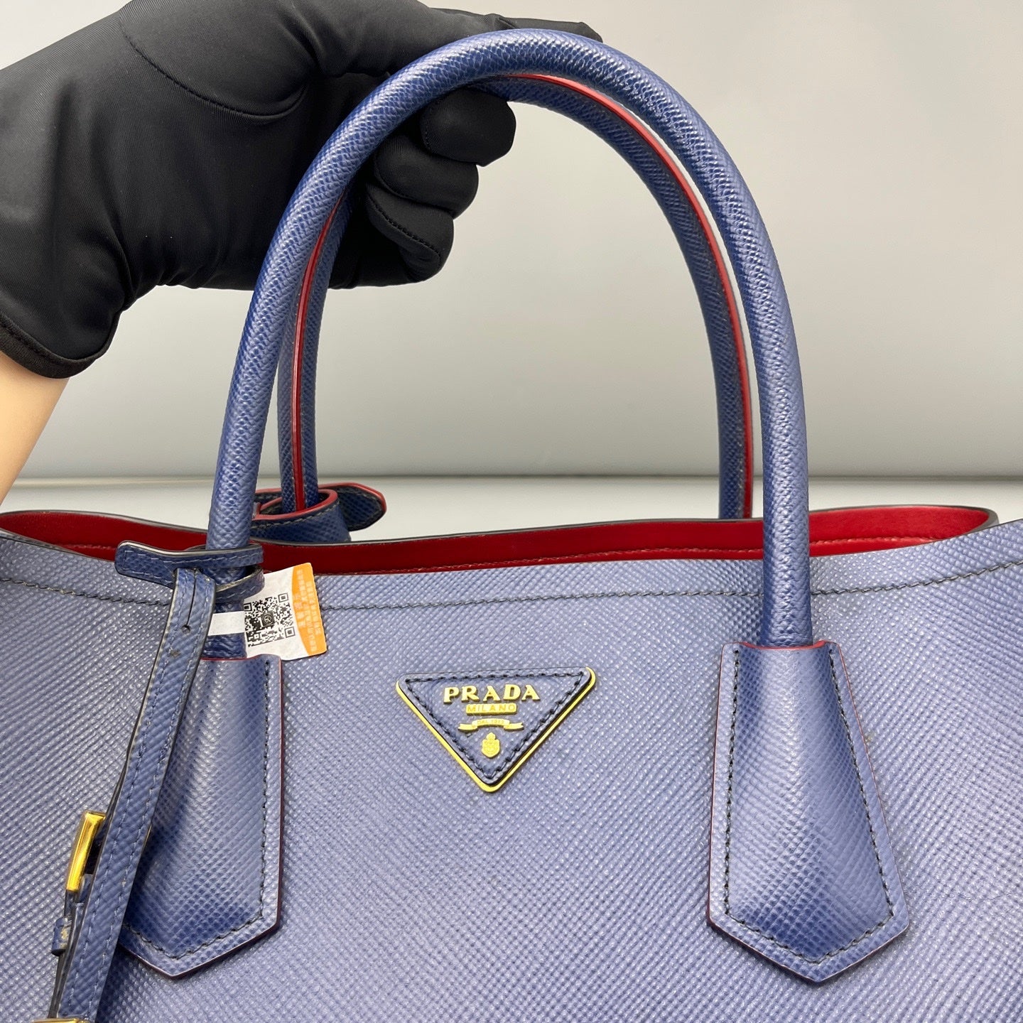 Prada - Double - Leather - Navy - (medium)