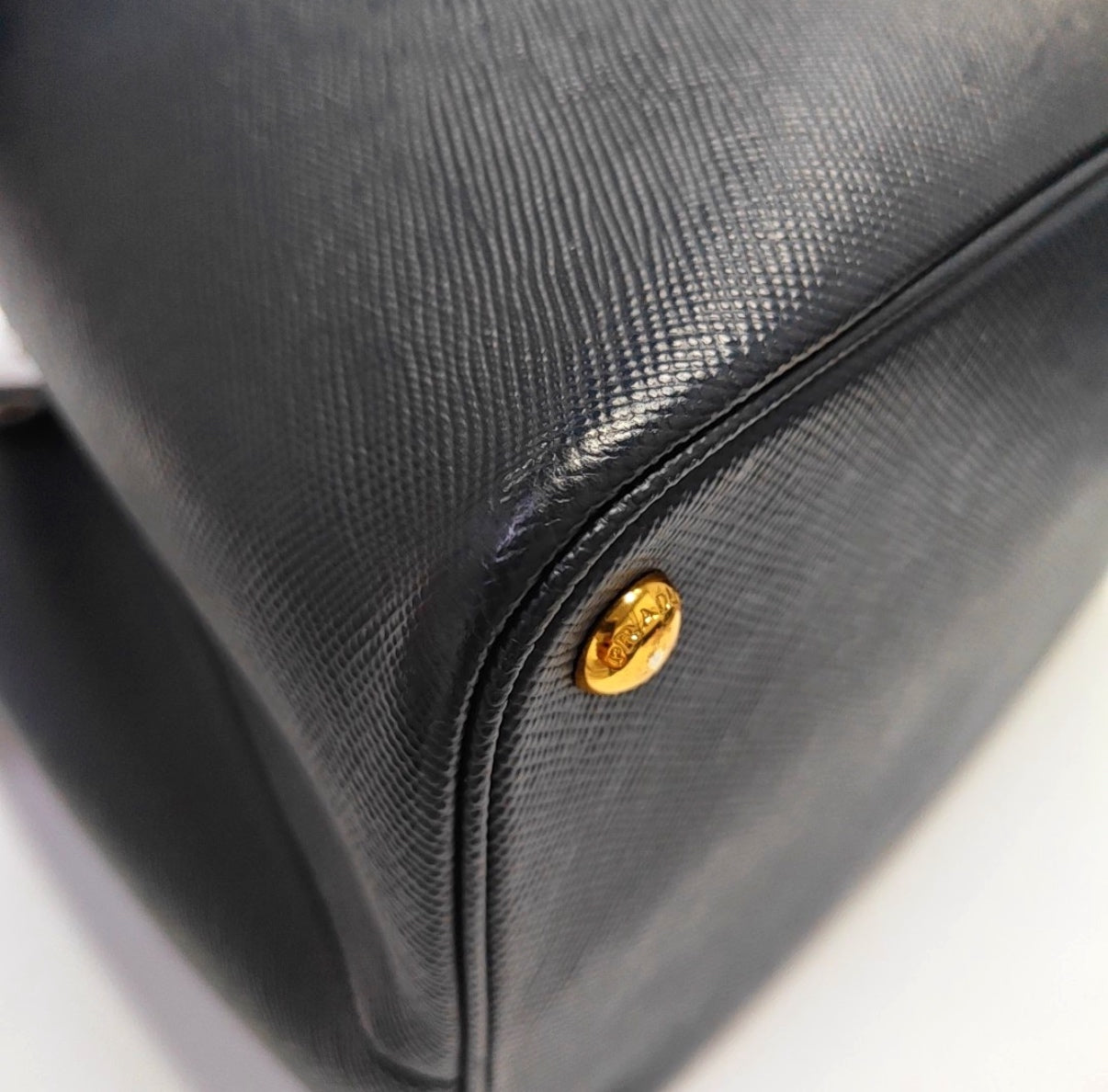 Prada - Double - Leather - Navy - (medium)