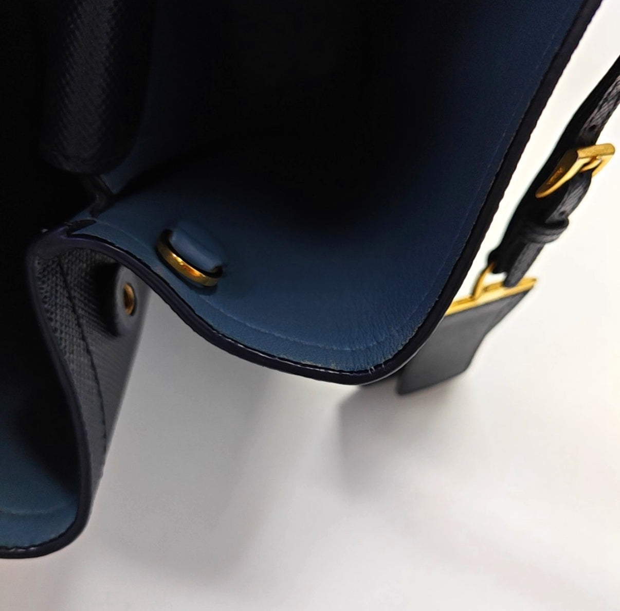 Prada - Double - Leather - Navy - (medium)