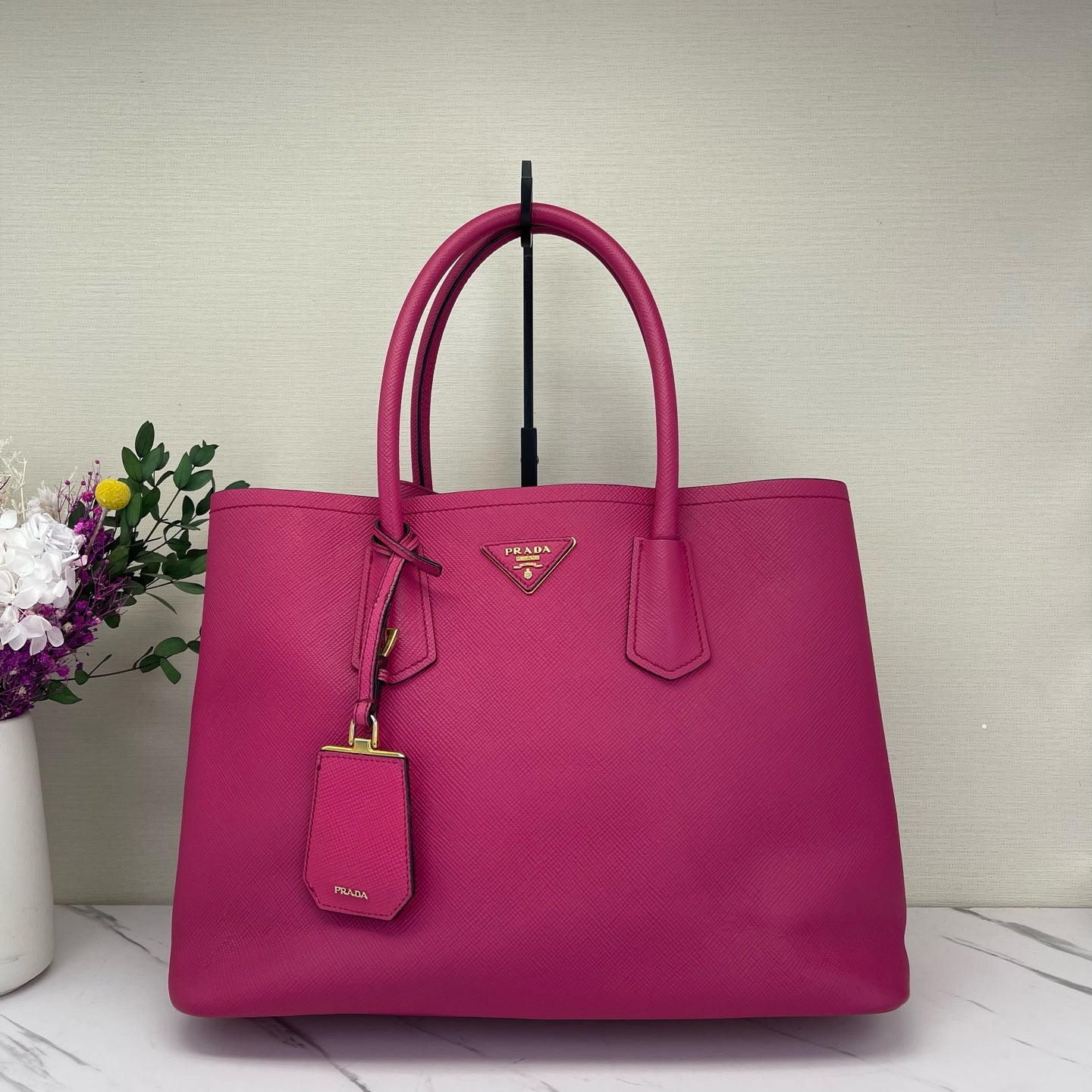 Prada - Double - Leather - Pink - (medium)