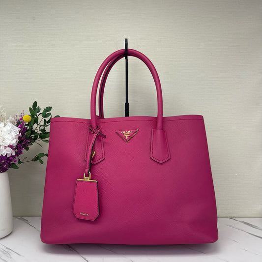 Prada - Double - Leather - Pink - (medium)