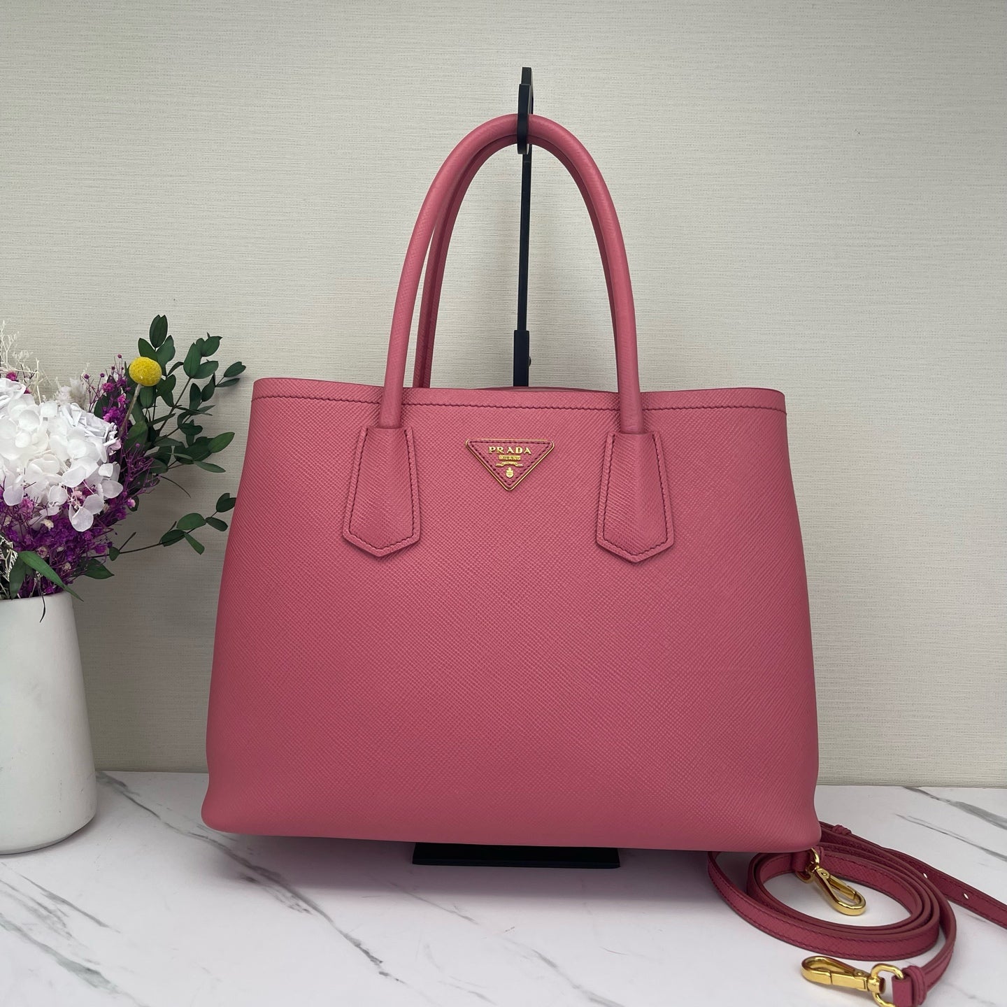 Prada - Double - Leather - Pink - (medium)