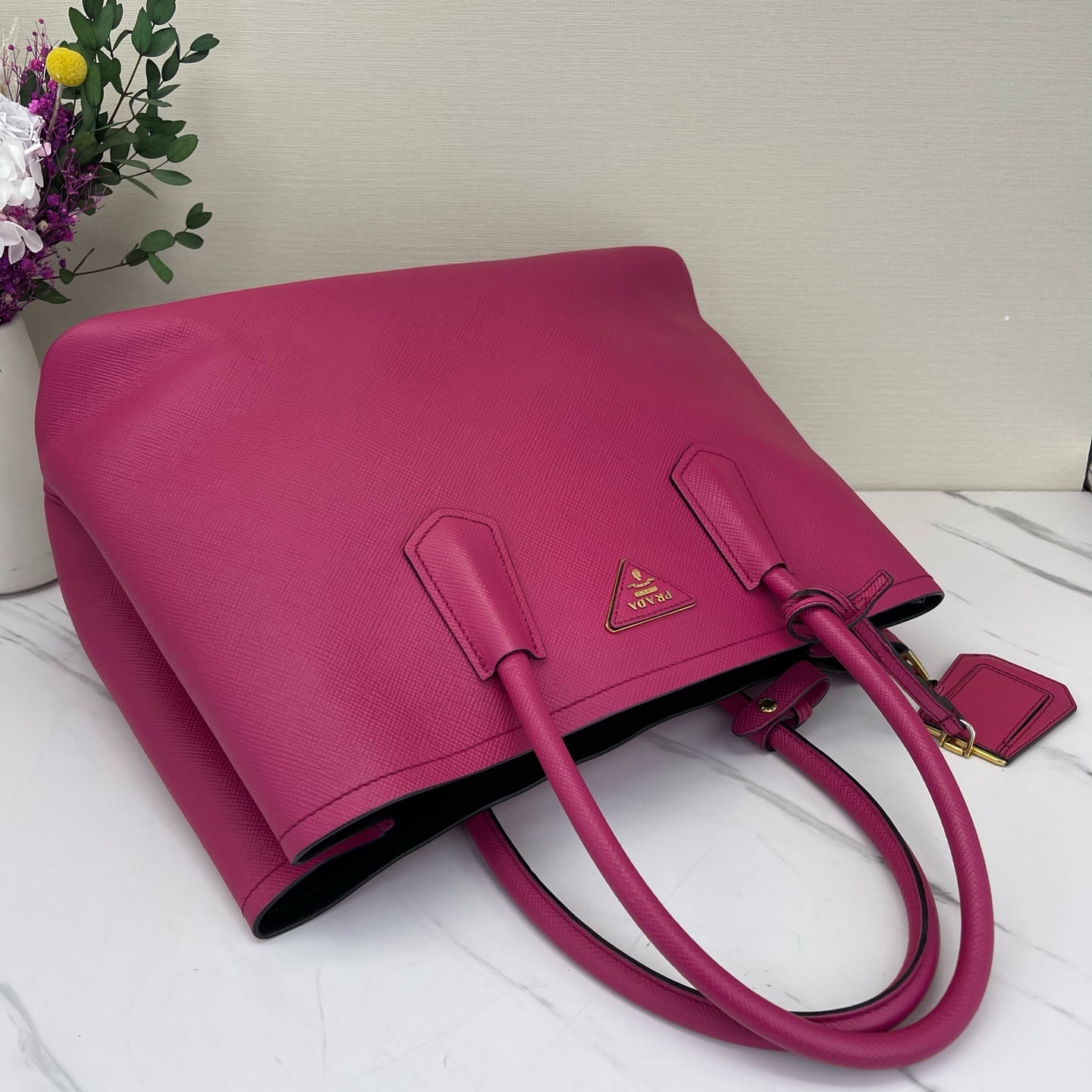 Prada - Double - Leather - Pink - (medium)