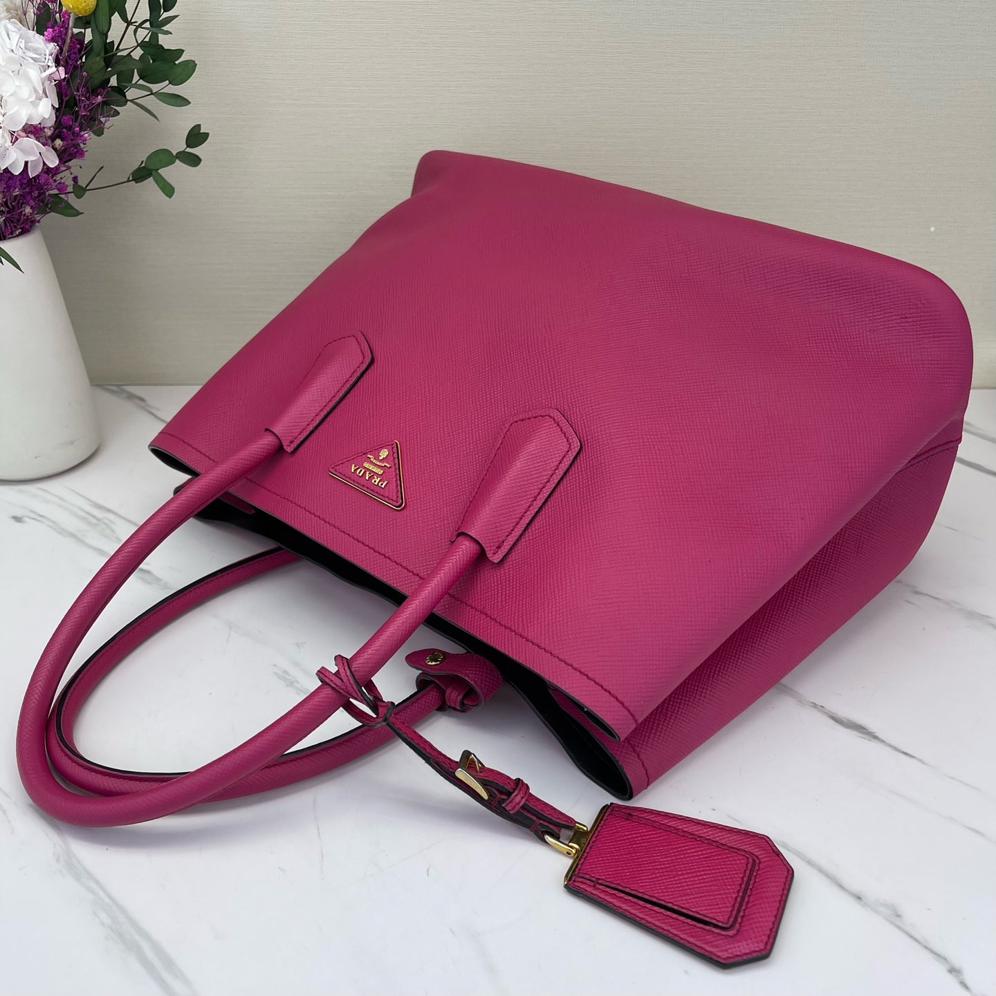 Prada - Double - Leather - Pink - (medium)