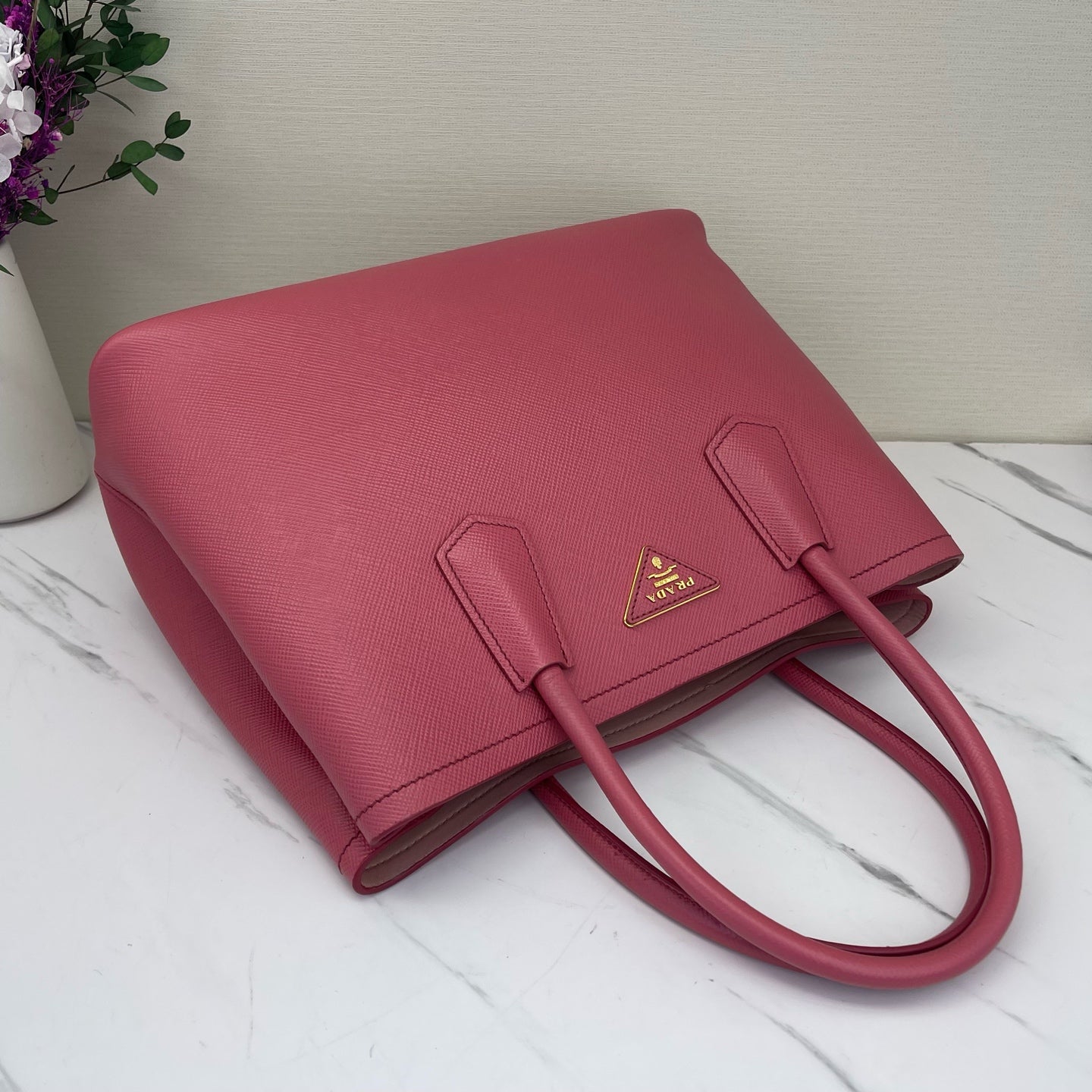 Prada - Double - Leather - Pink - (medium)