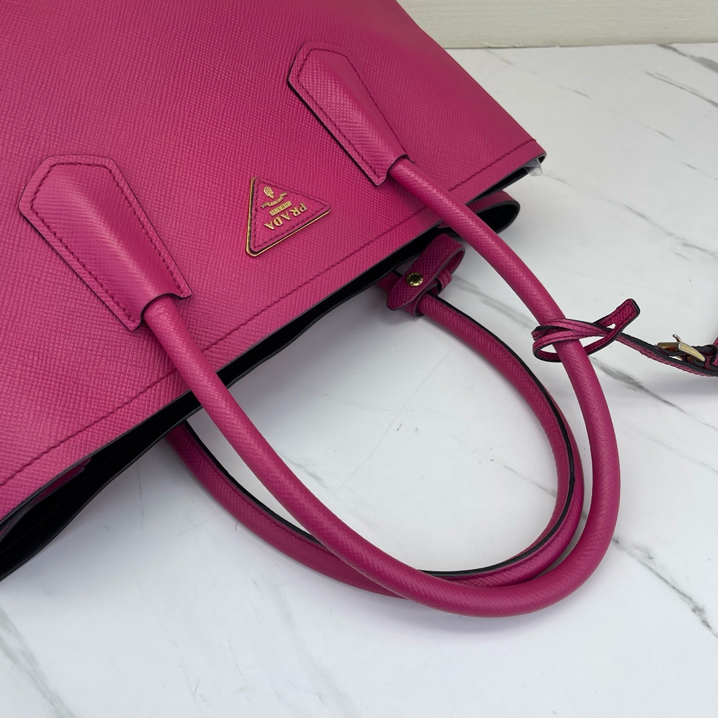 Prada - Double - Leather - Pink - (medium)