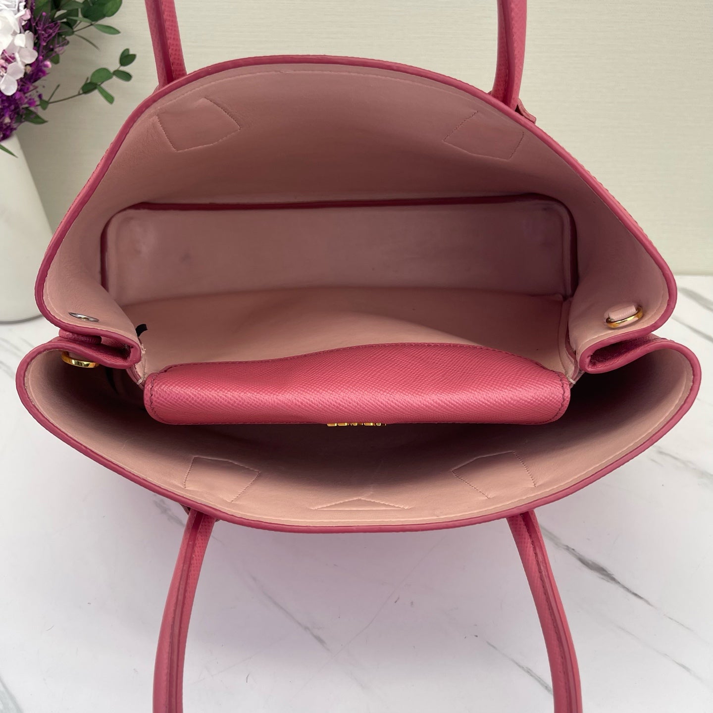 Prada - Double - Leather - Pink - (medium)
