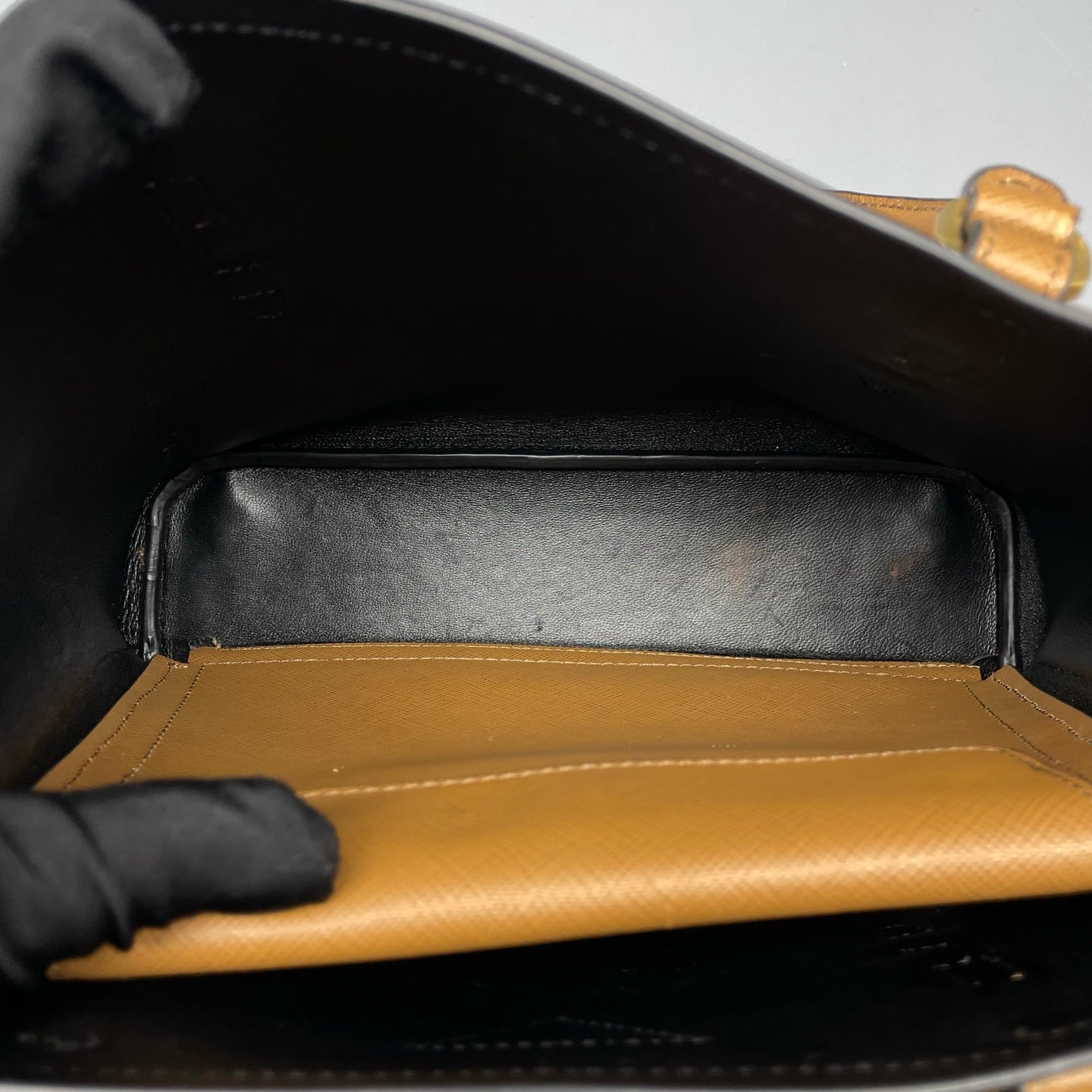 Prada - Double Tote Bag - Saffiano leather - Caramel with Gold-Tone Hardware - (Small)