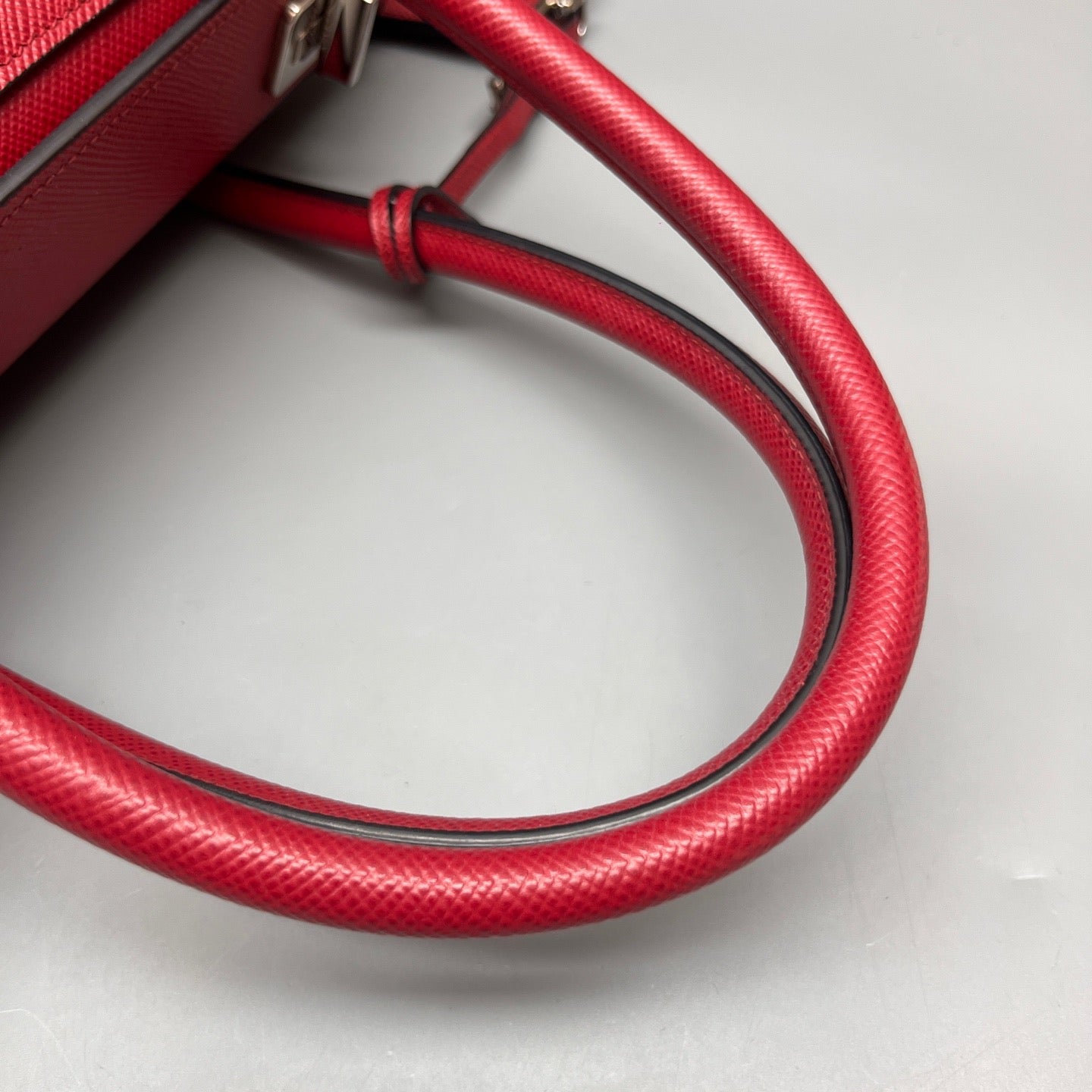 Prada - Double Tote Bag - Saffiano leather - Red - (medium)