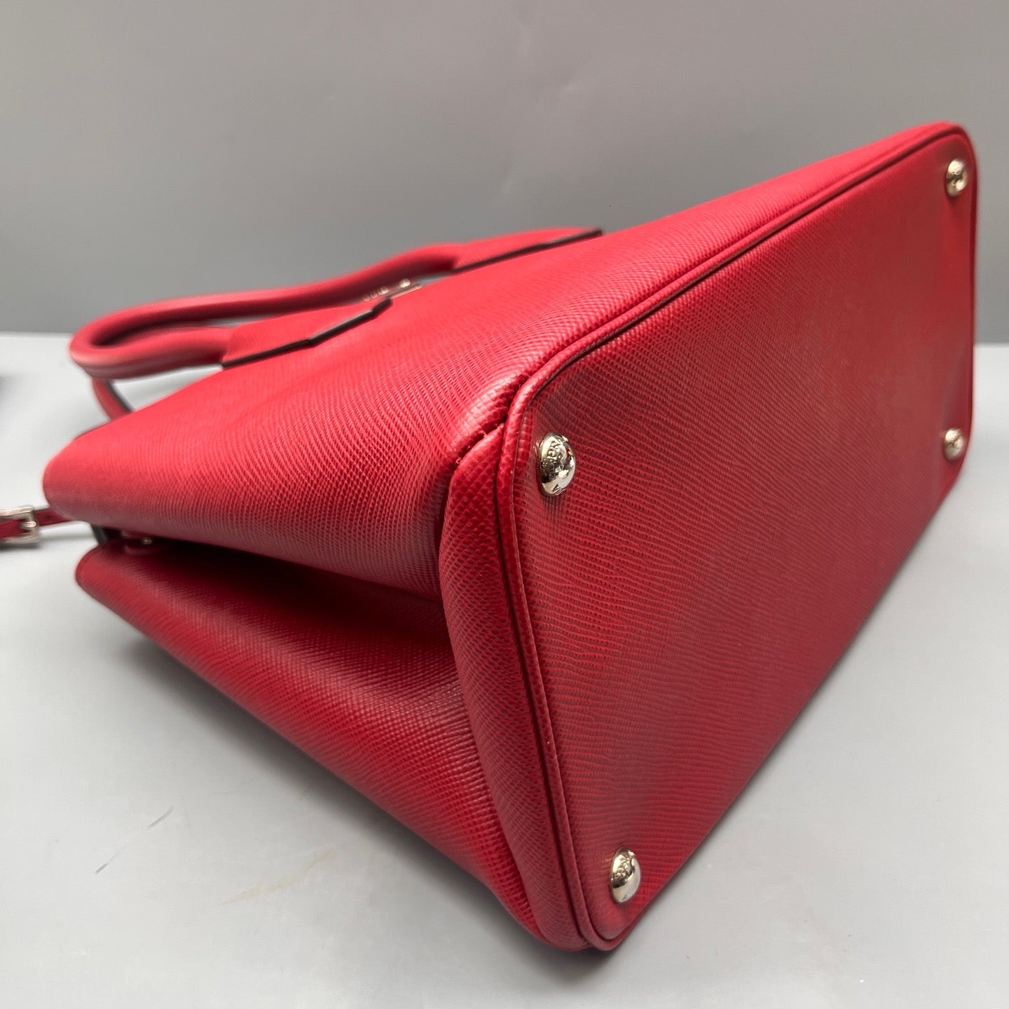 Prada - Double Tote Bag - Saffiano leather - Red - (medium)