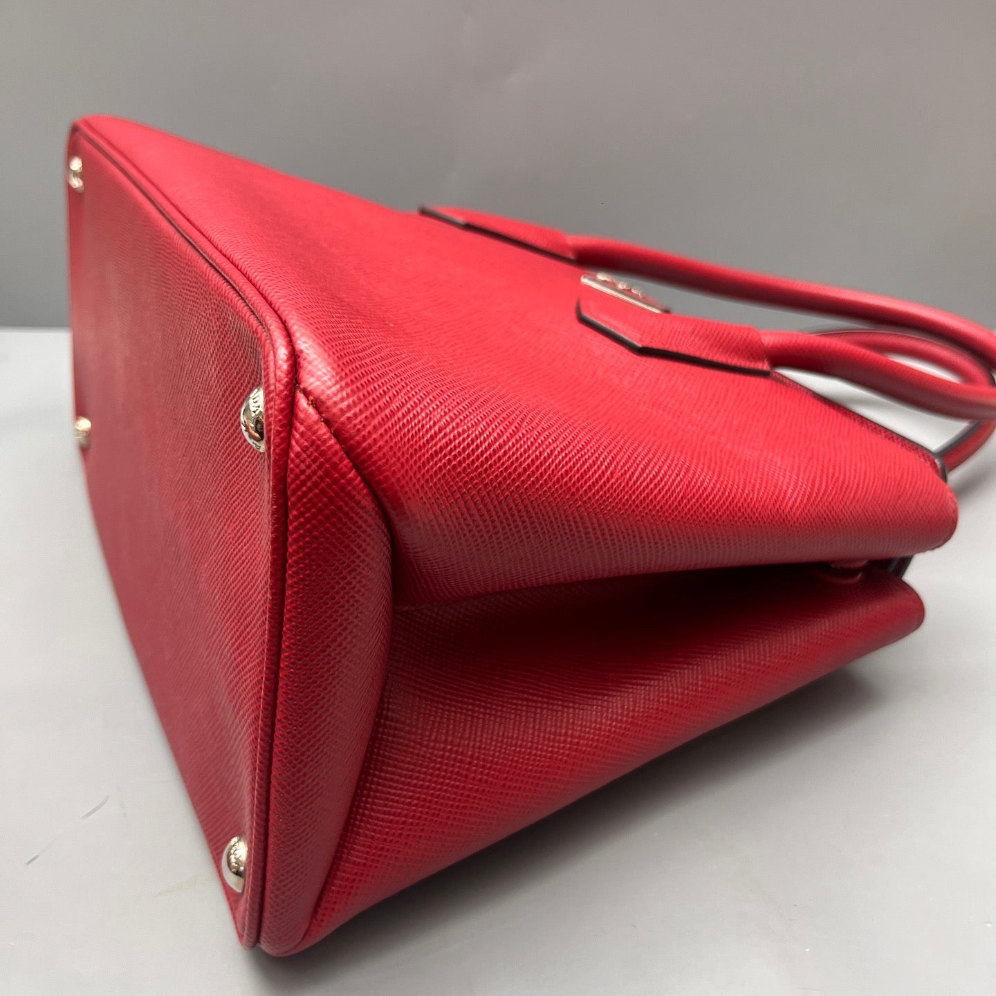 Prada - Double Tote Bag - Saffiano leather - Red - (medium)