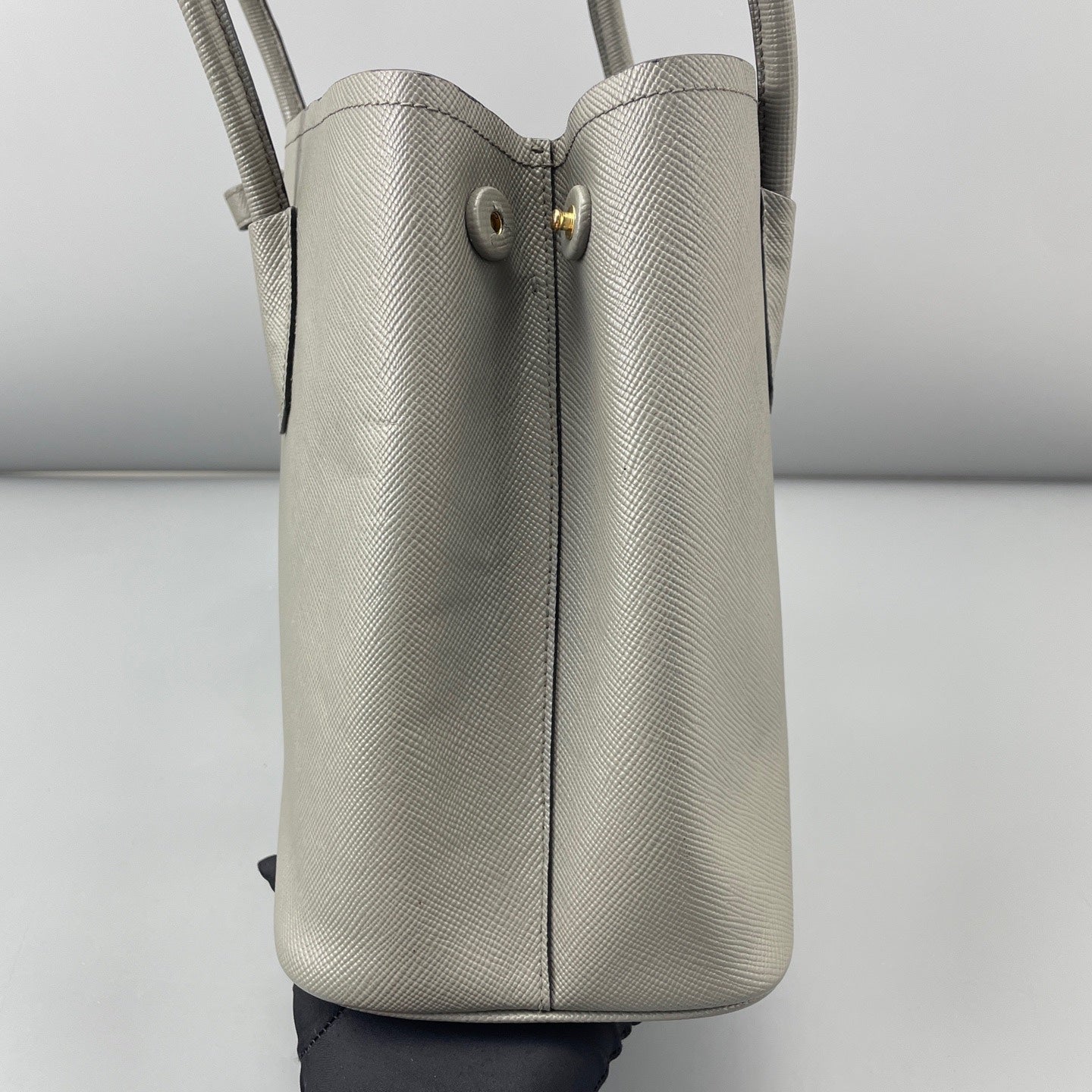 Prada - Double Tote - Leather - Grey - (medium)