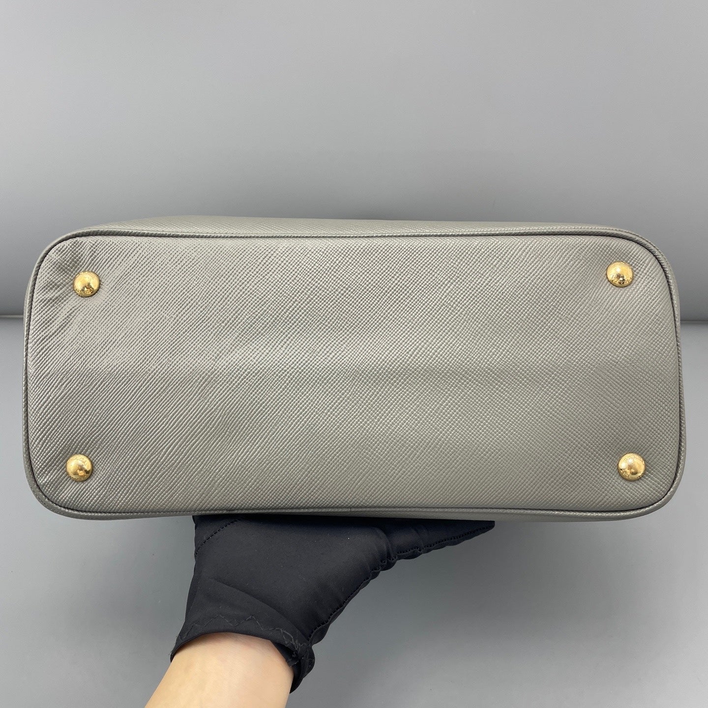 Prada - Double Tote - Leather - Grey - (medium)