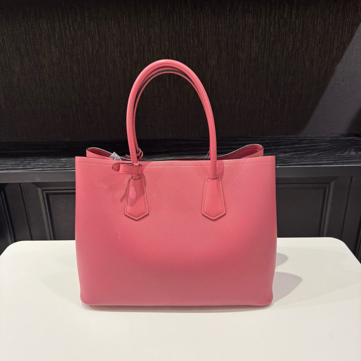 Prada - Double Tote - Leather - Pink - (35cm)