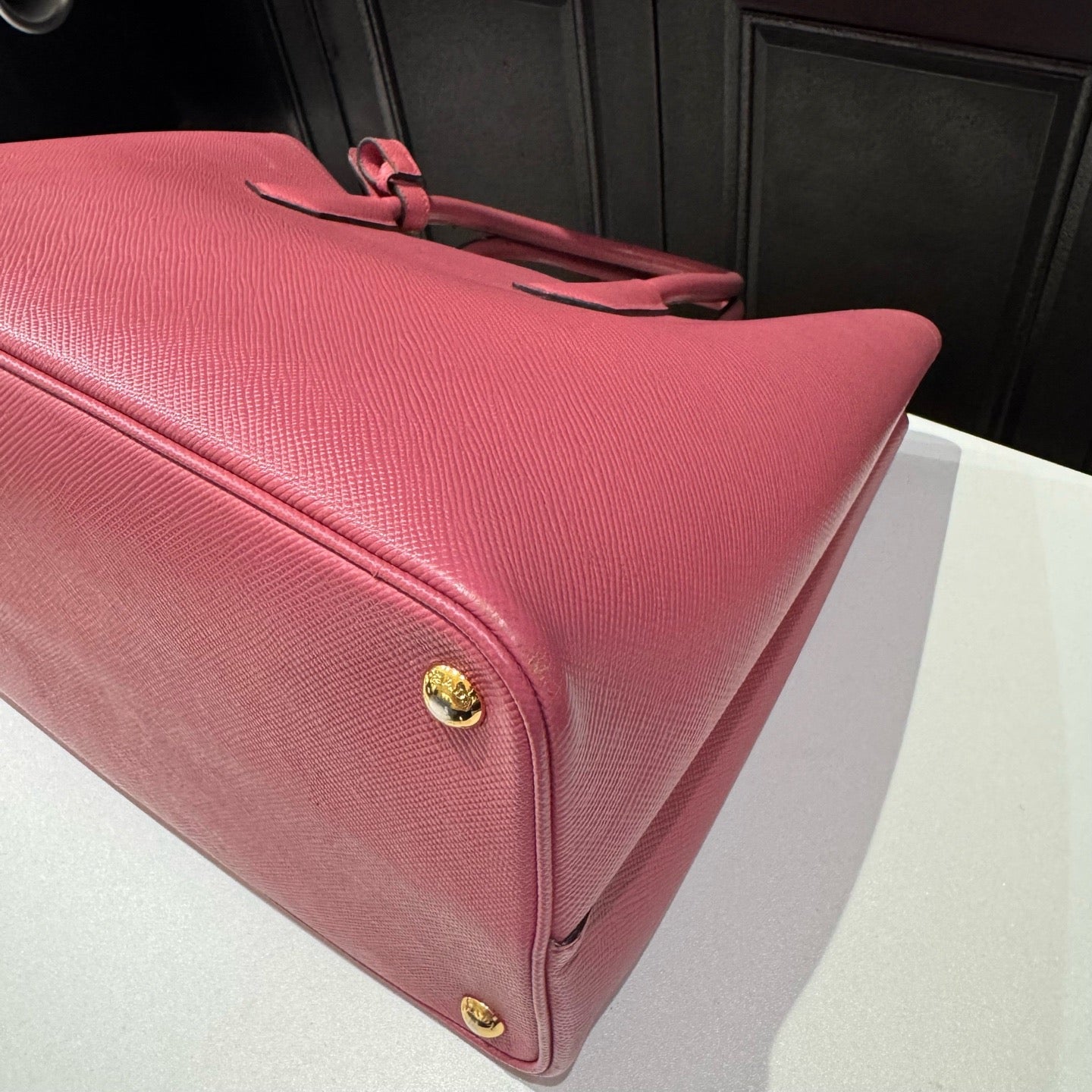 Prada - Double Tote - Leather - Pink - (35cm)