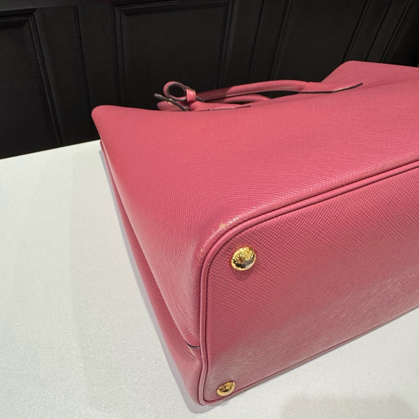 Prada - Double Tote - Leather - Pink - (35cm)