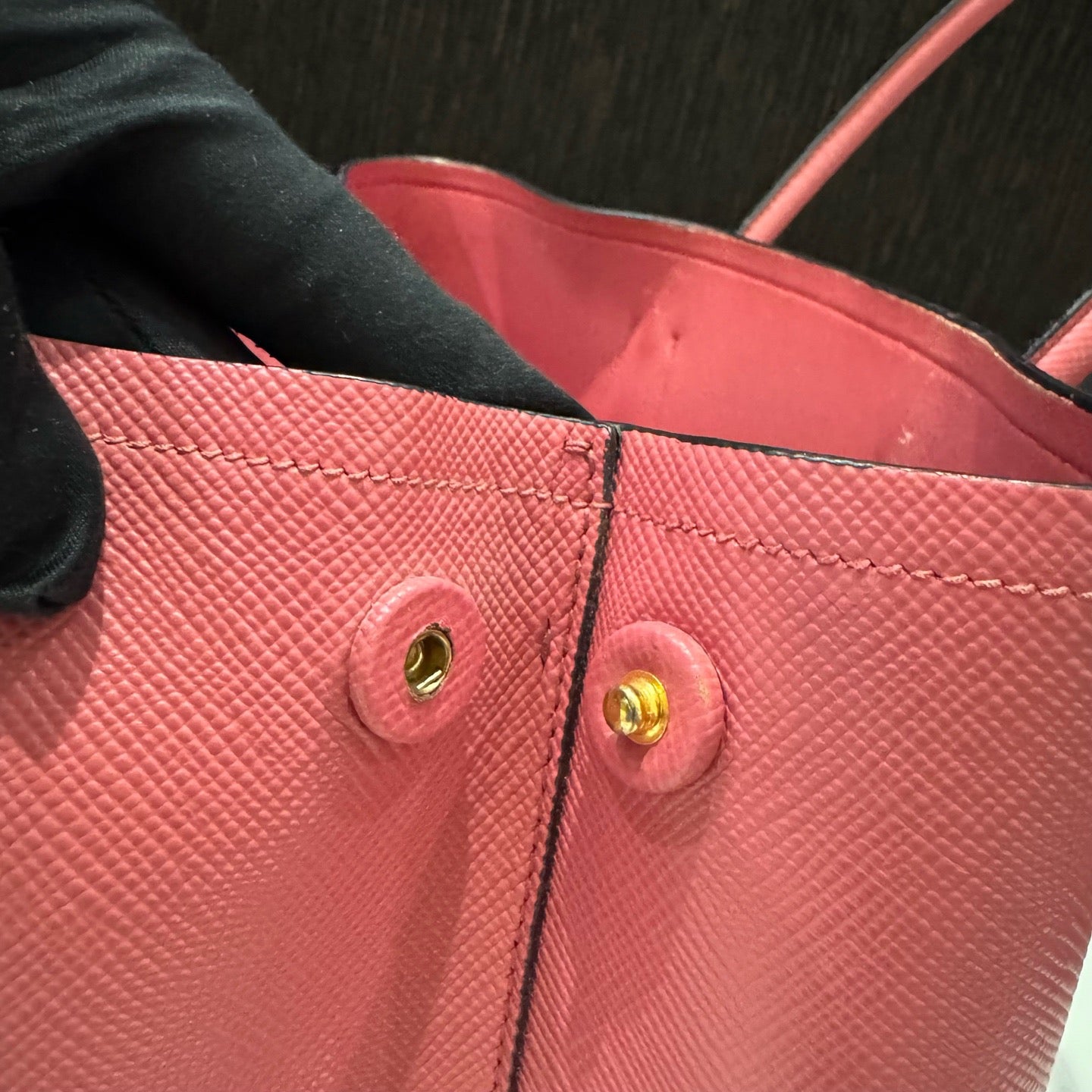 Prada - Double Tote - Leather - Pink - (35cm)