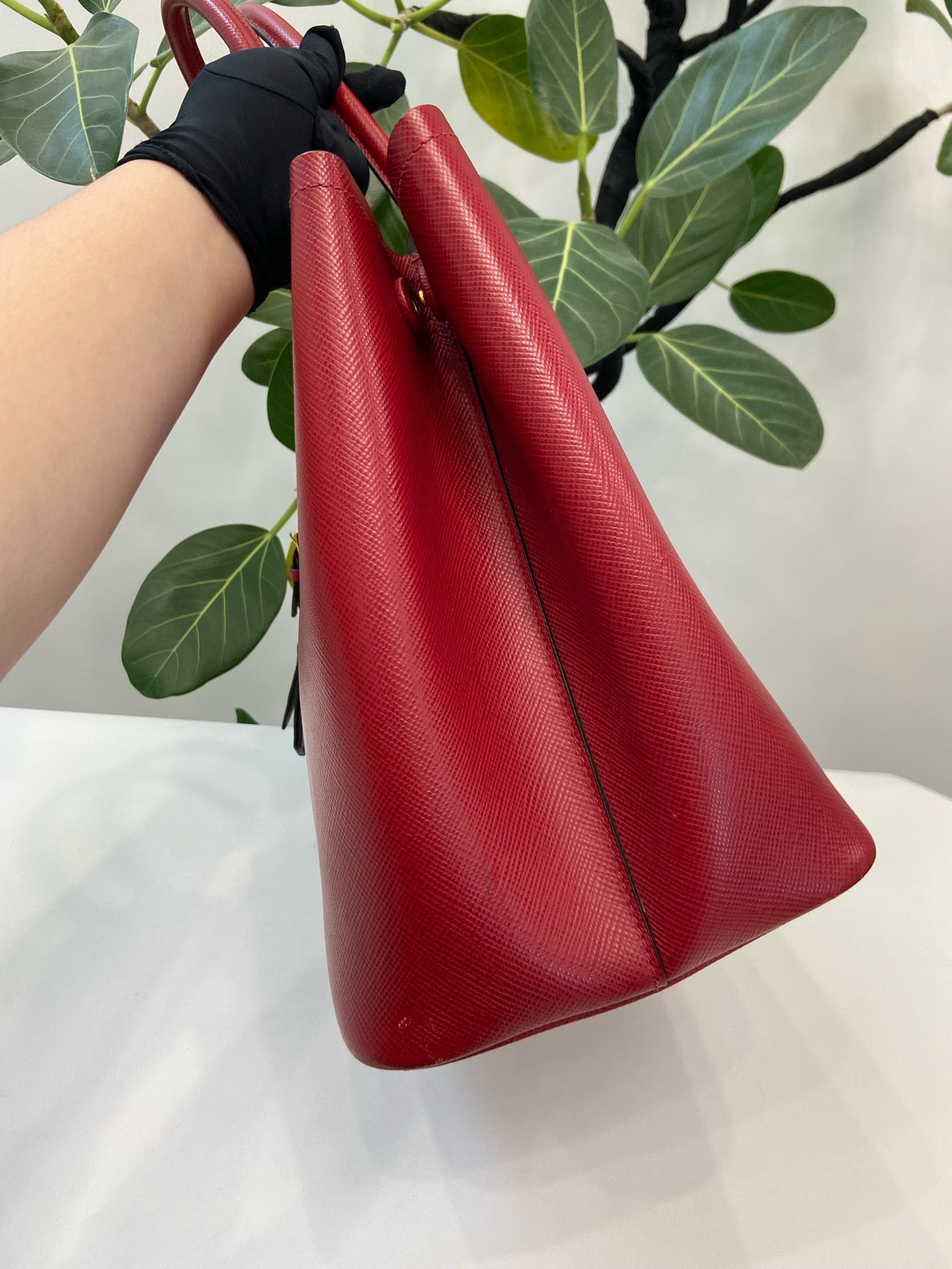 Prada - Double Tote - Leather - Red - (large)