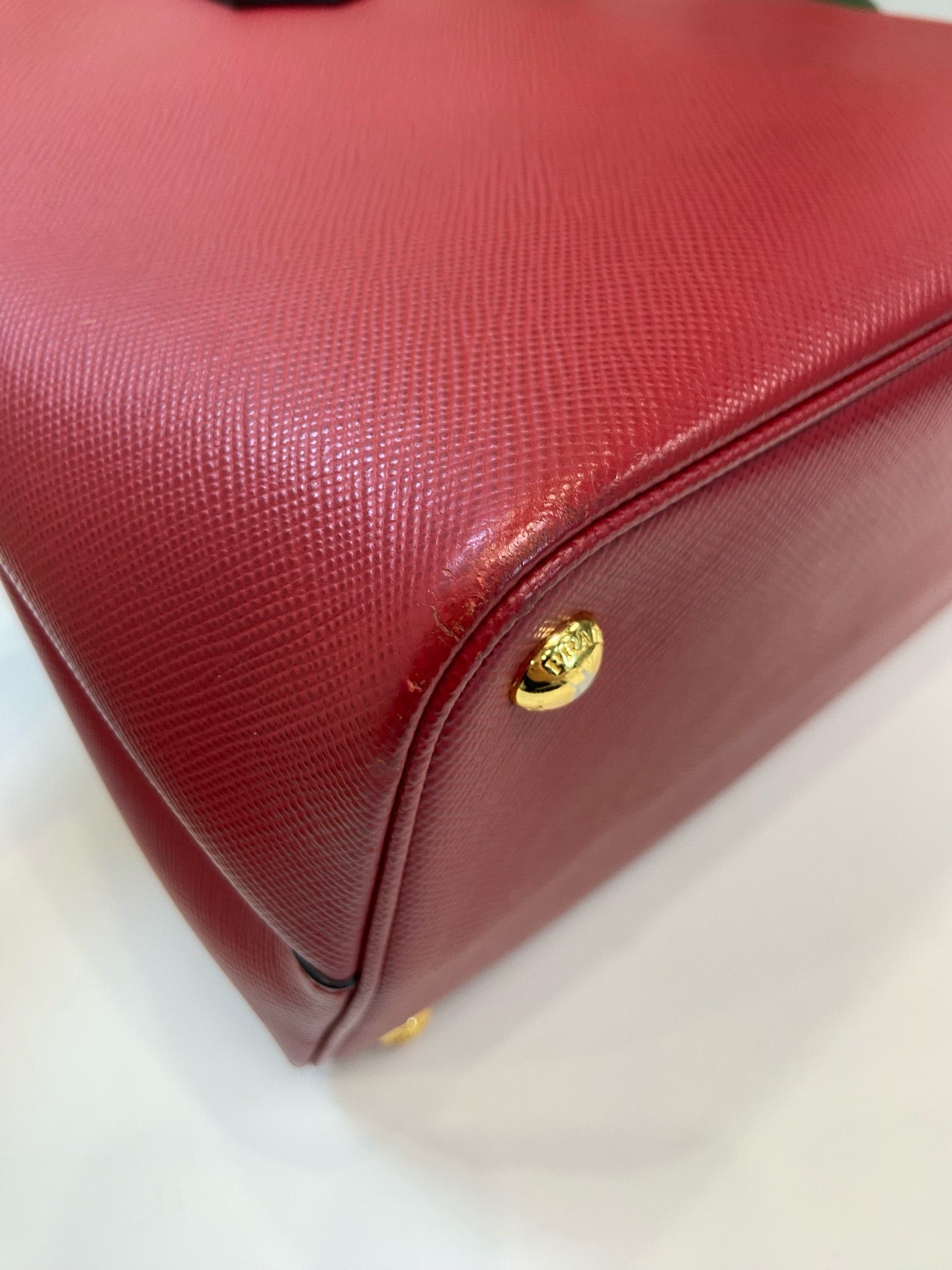 Prada - Double Tote - Leather - Red - (large)