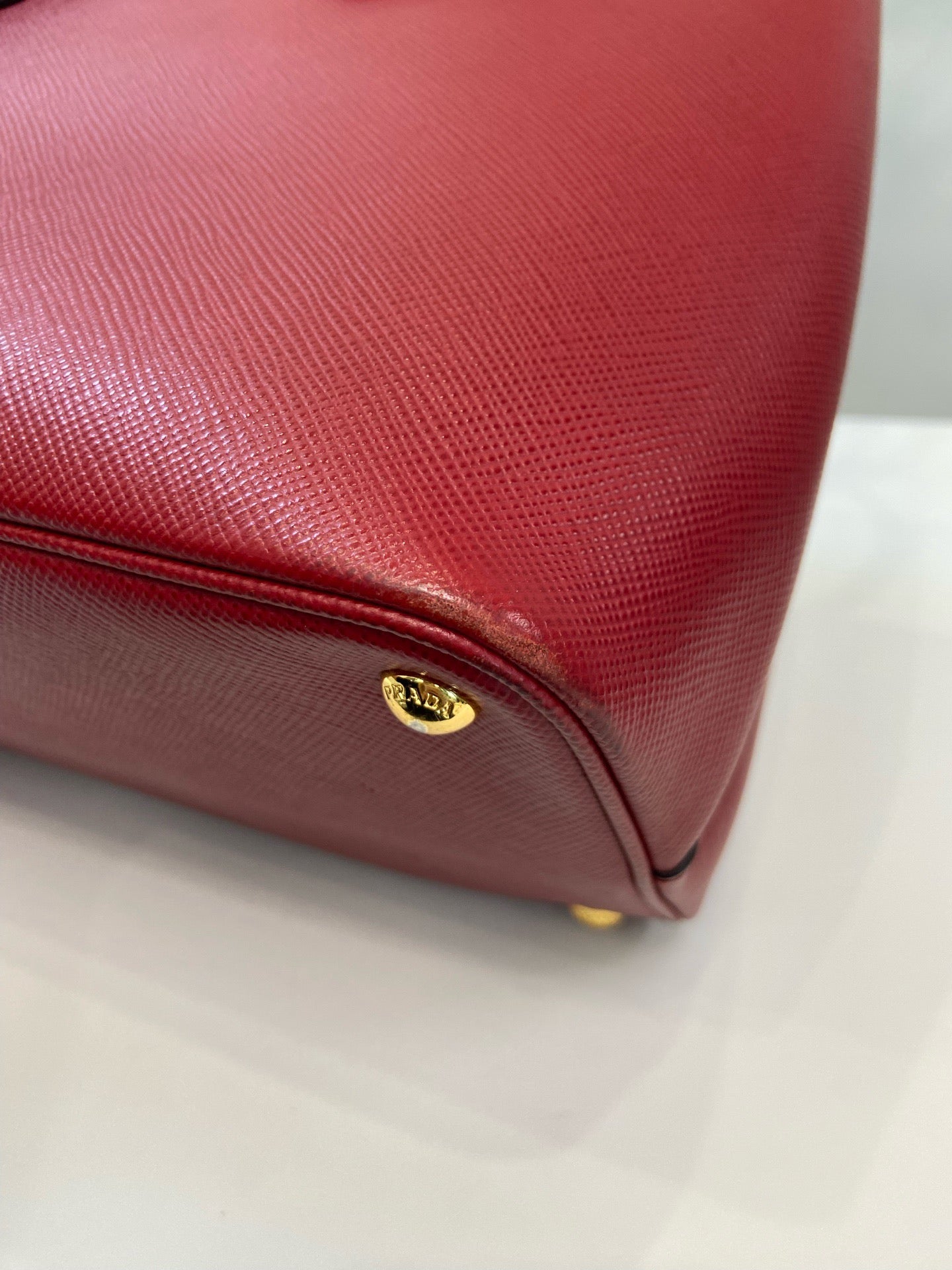 Prada - Double Tote - Leather - Red - (large)