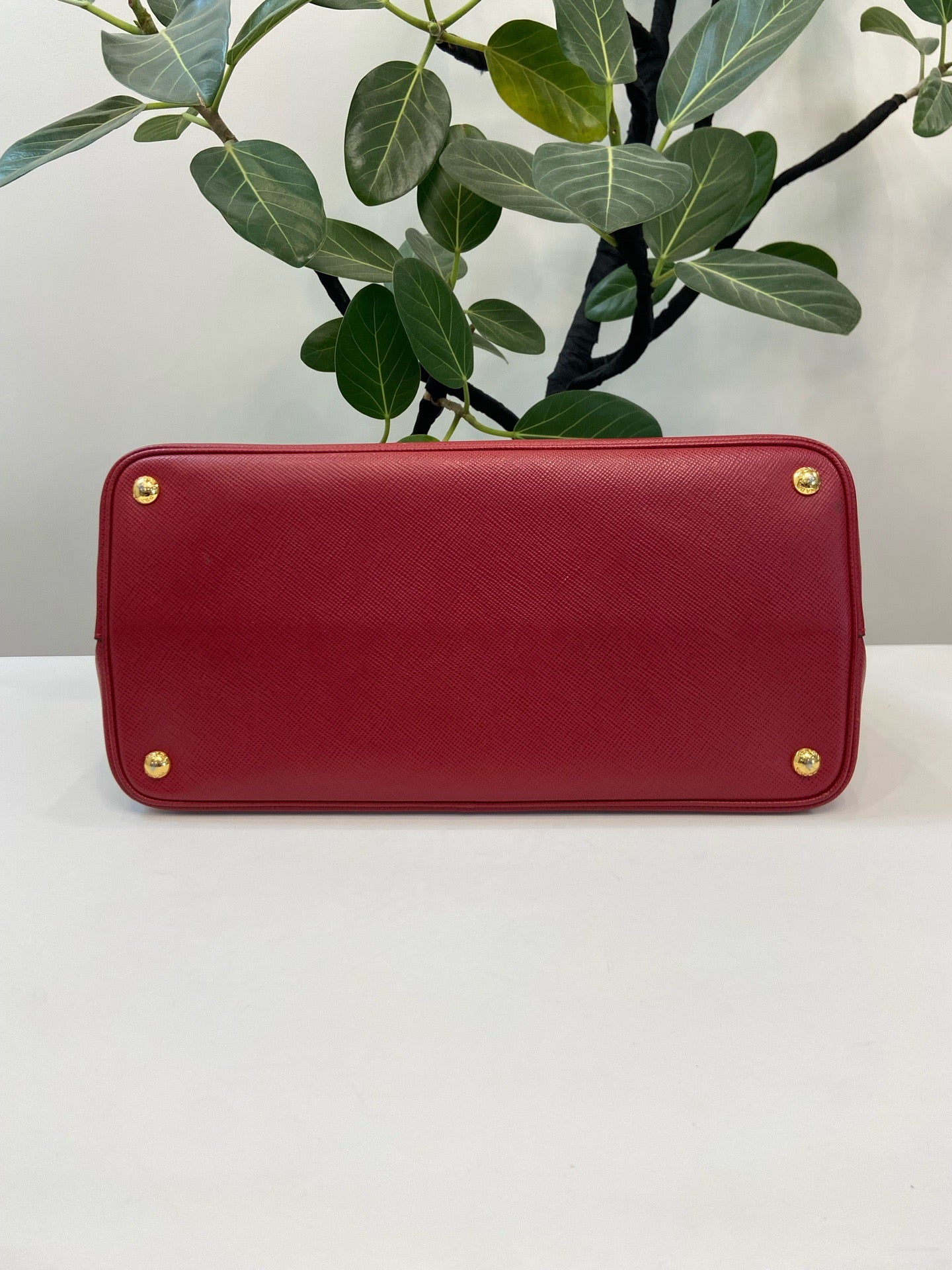 Prada - Double Tote - Leather - Red - (large)