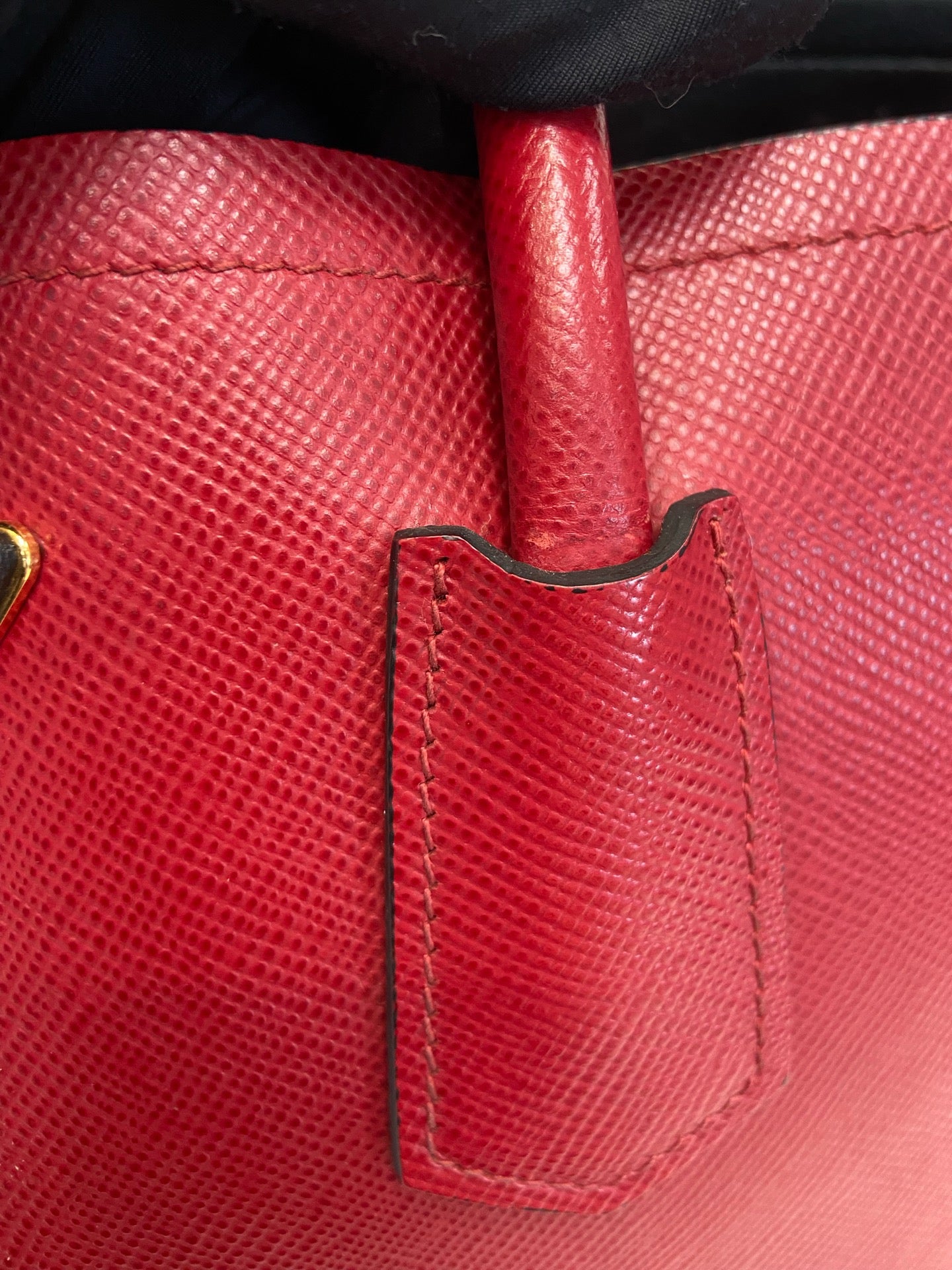 Prada - Double Tote - Leather - Red - (large)