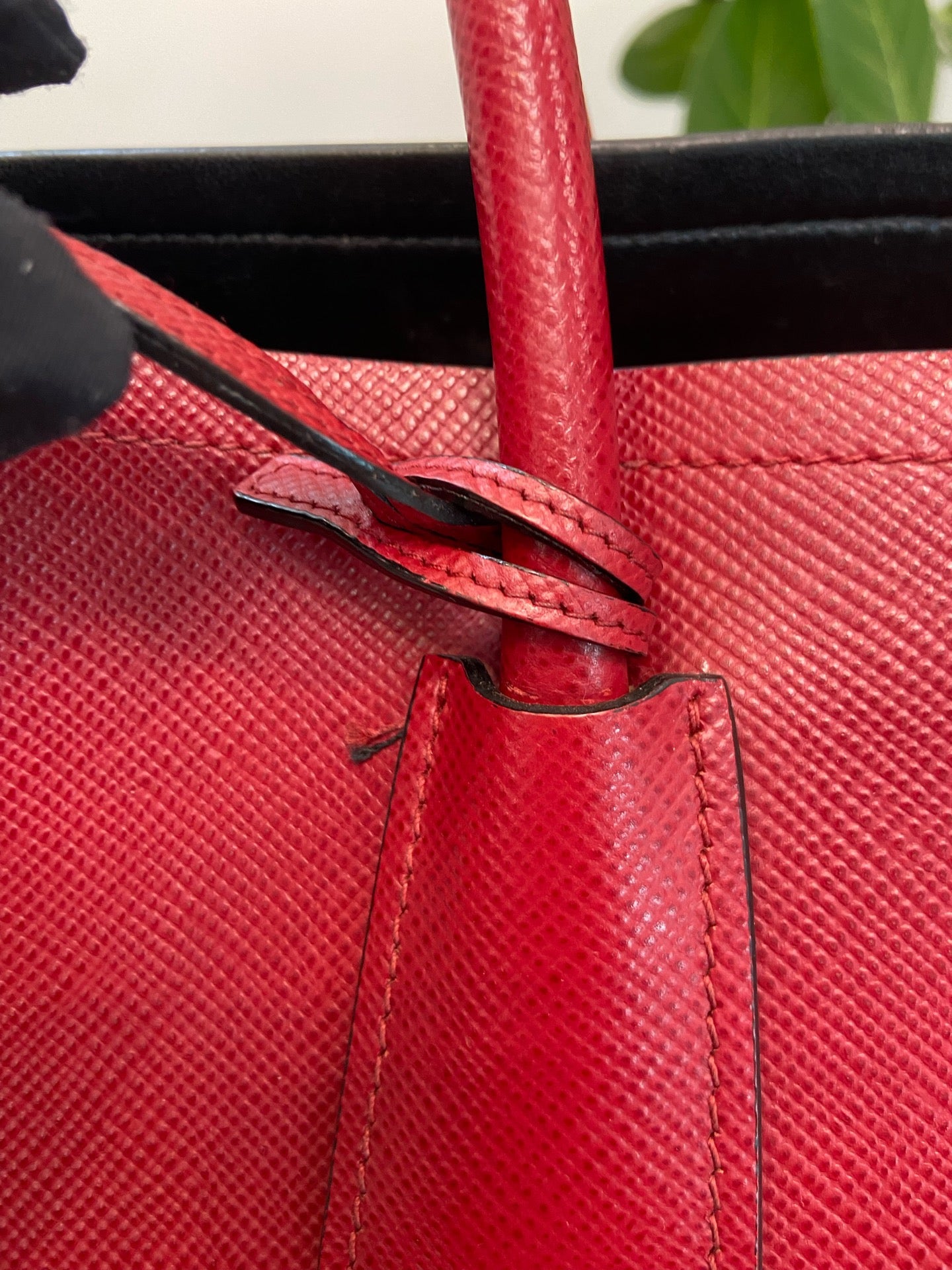 Prada - Double Tote - Leather - Red - (large)