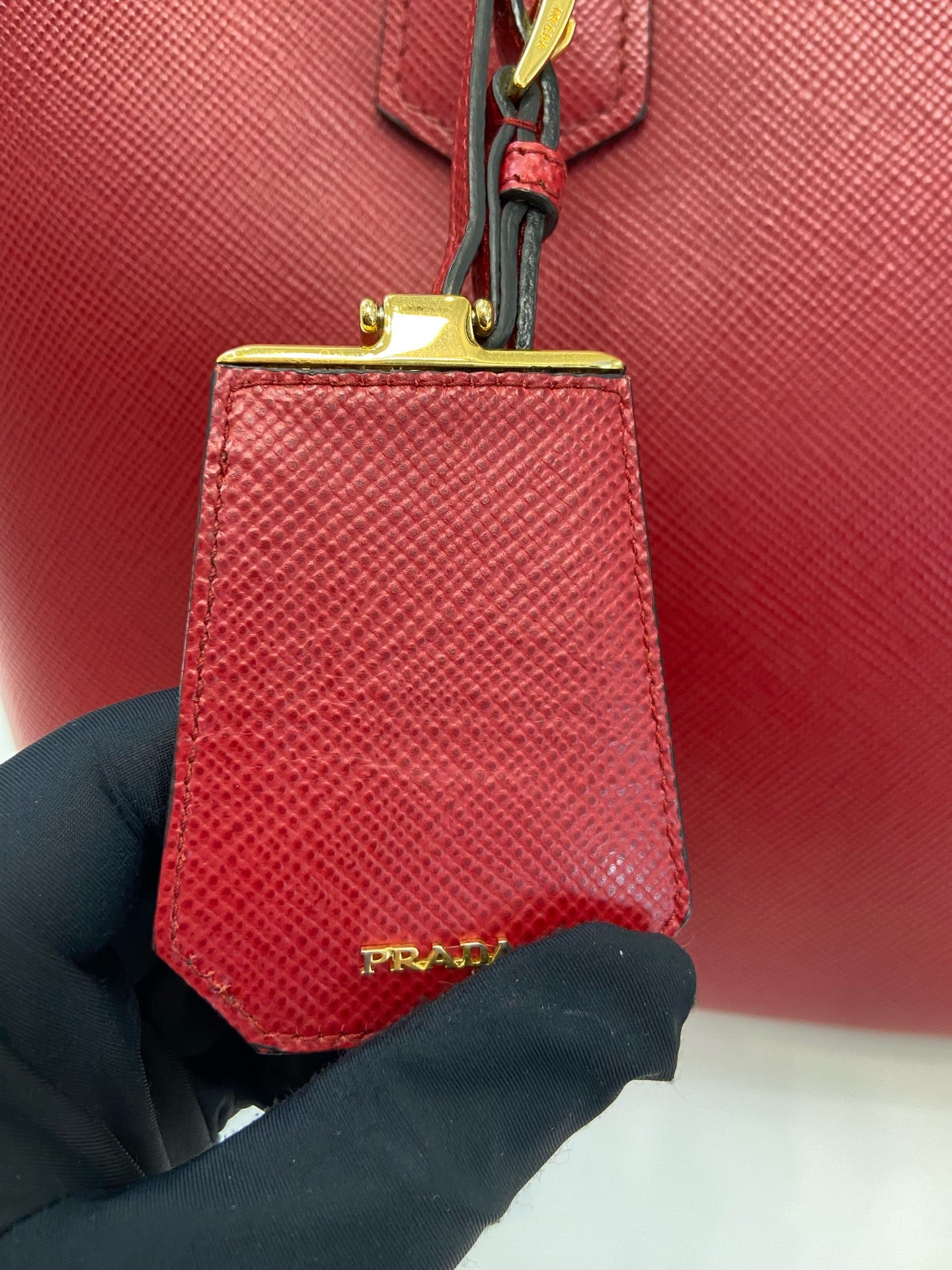 Prada - Double Tote - Leather - Red - (large)
