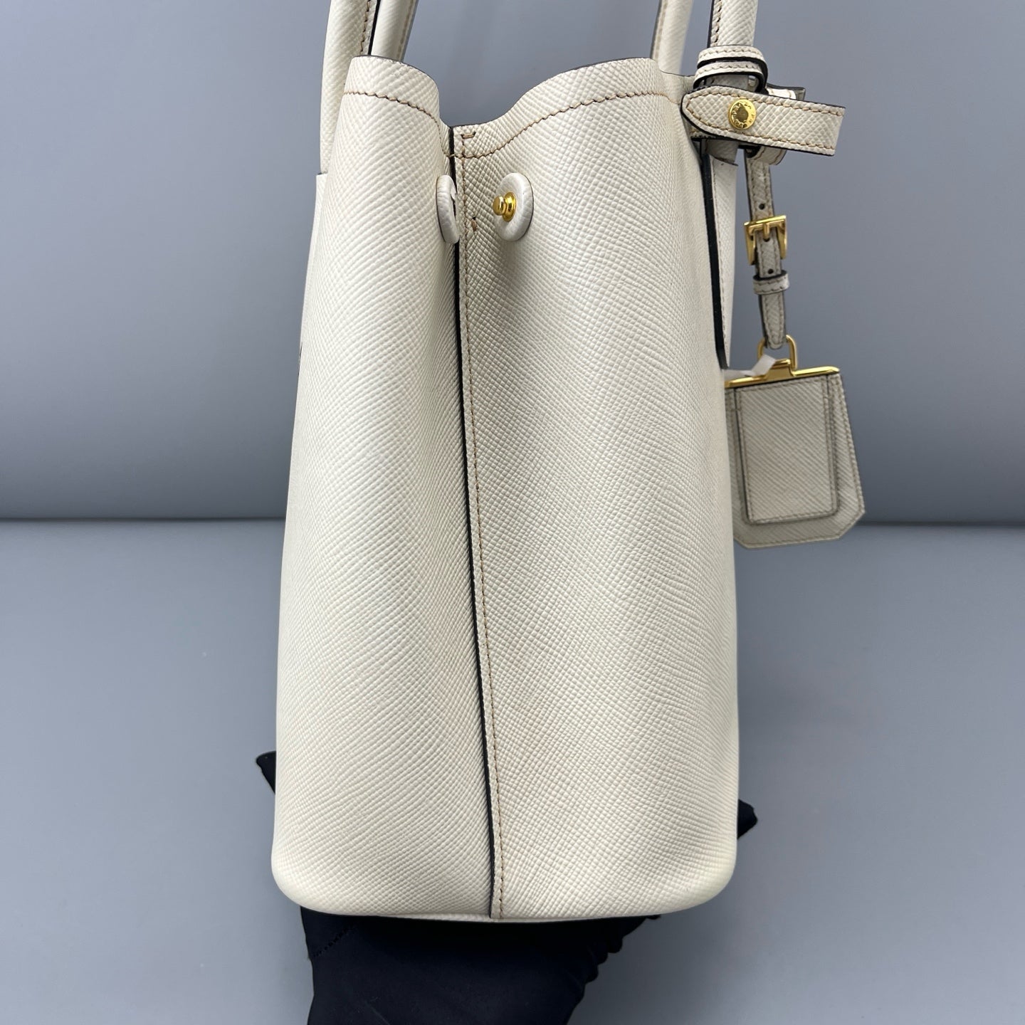 Prada - Double Tote - Leather - White - (medium)