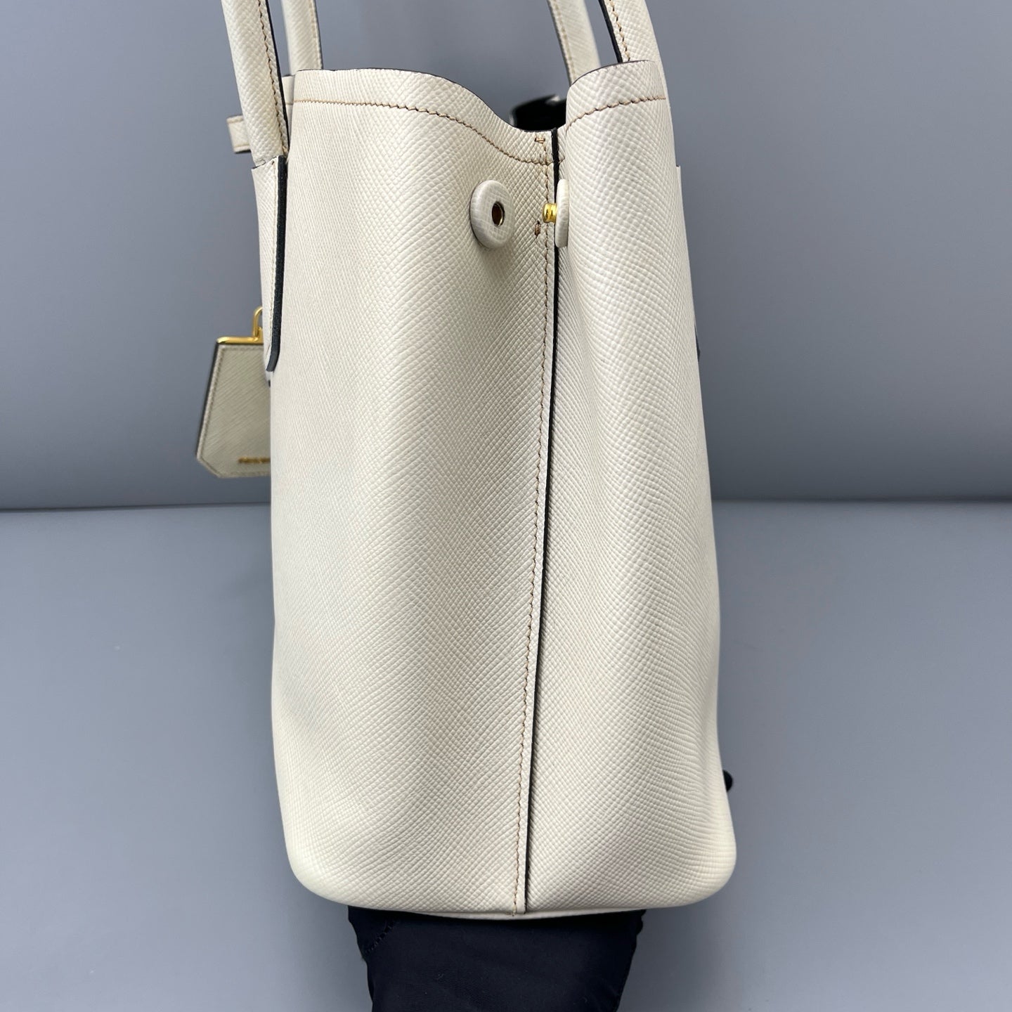 Prada - Double Tote - Leather - White - (medium)