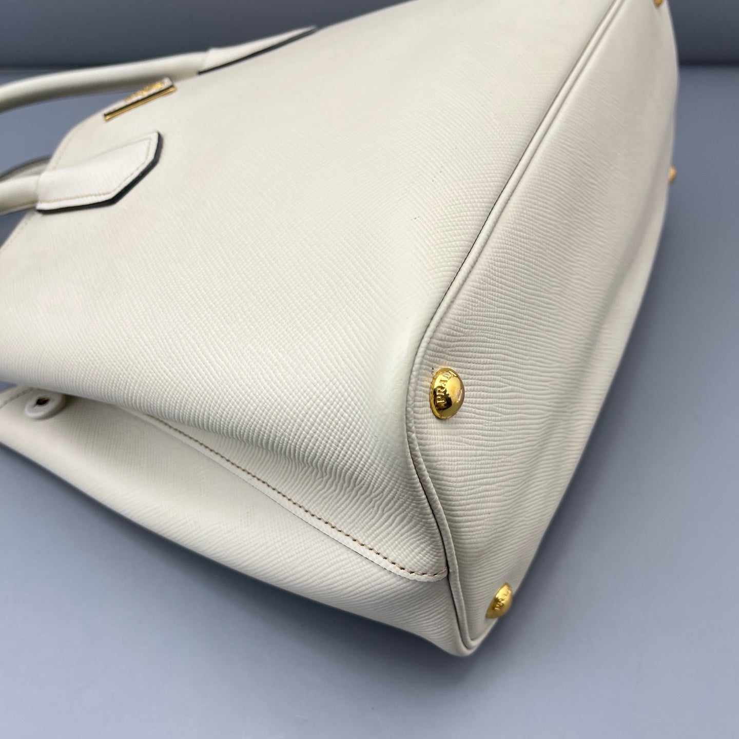 Prada - Double Tote - Leather - White - (medium)