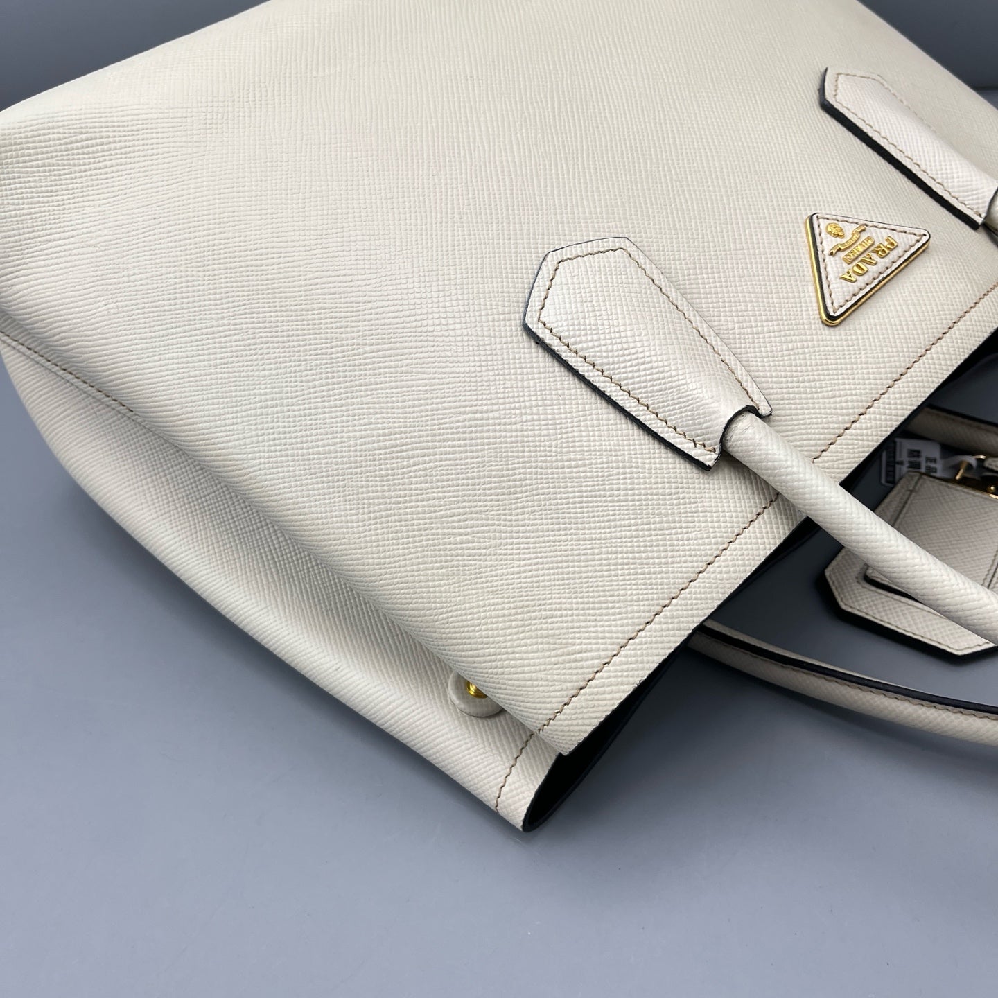 Prada - Double Tote - Leather - White - (medium)