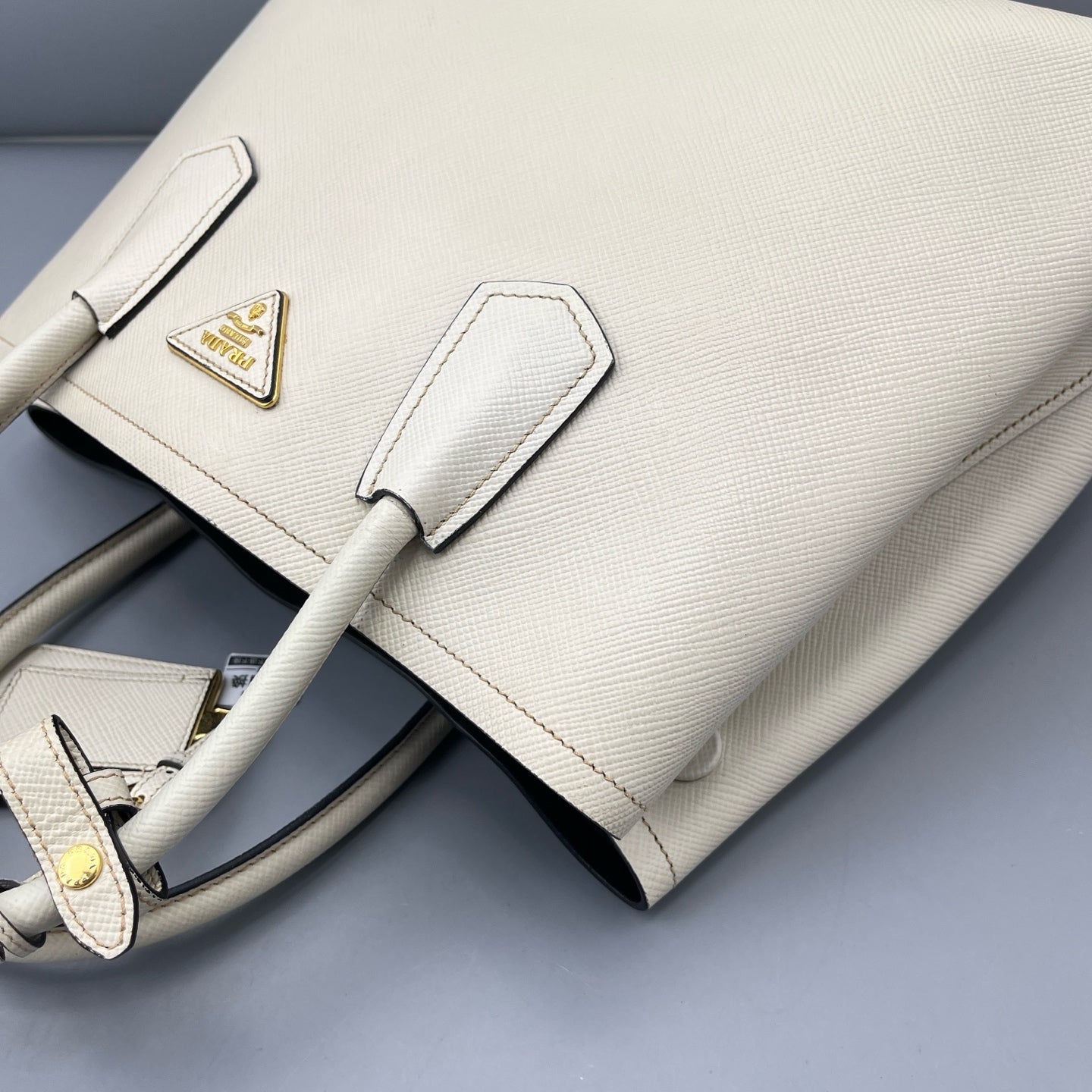Prada - Double Tote - Leather - White - (medium)