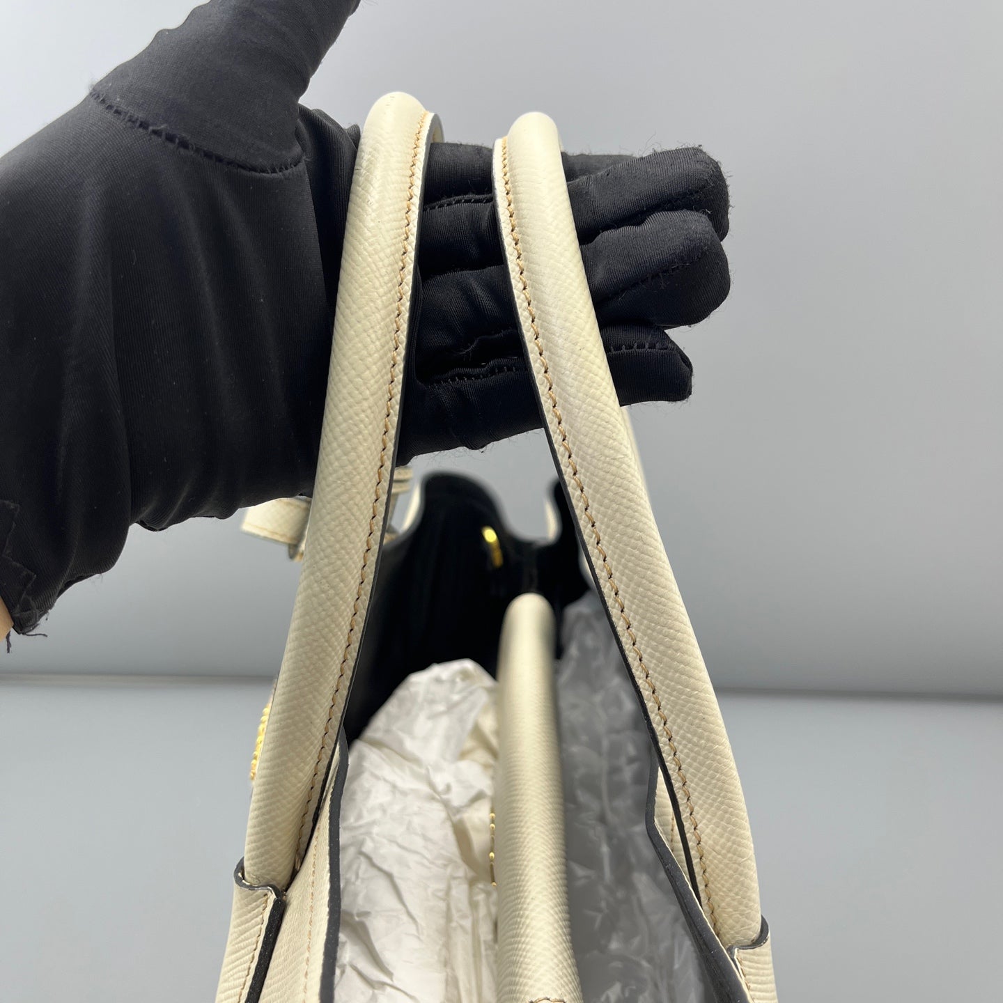 Prada - Double Tote - Leather - White - (medium)
