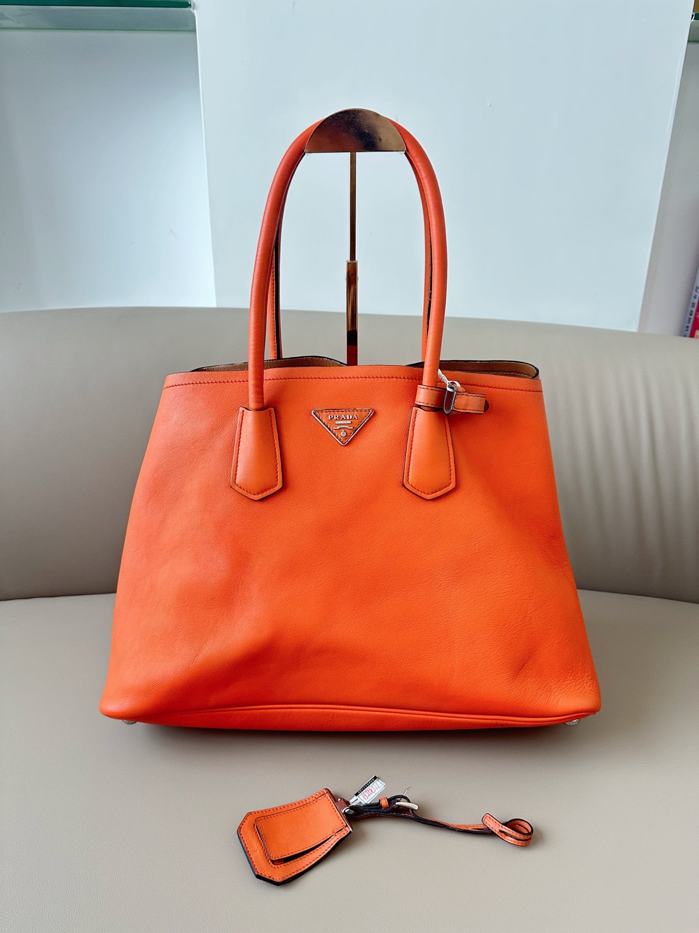 Prada - Doublebag - Leather - Orange - (Other)