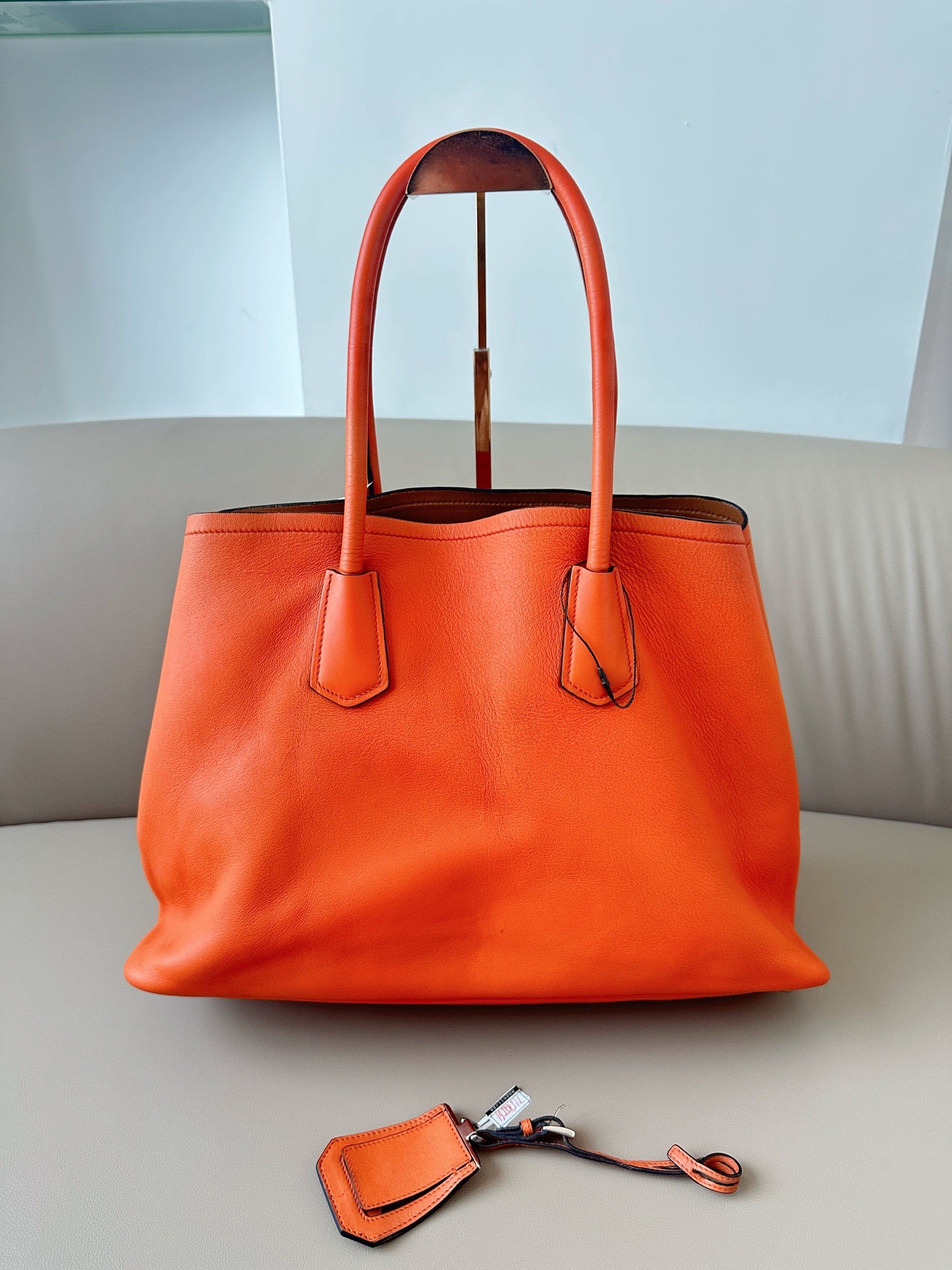 Prada - Doublebag - Leather - Orange - (Other)