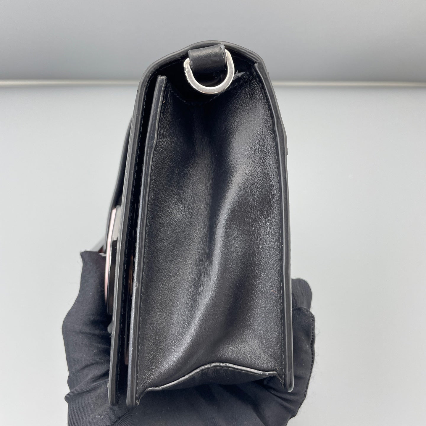 Prada - Etiquette Shoulder Bag - Leather - Black - (mini)