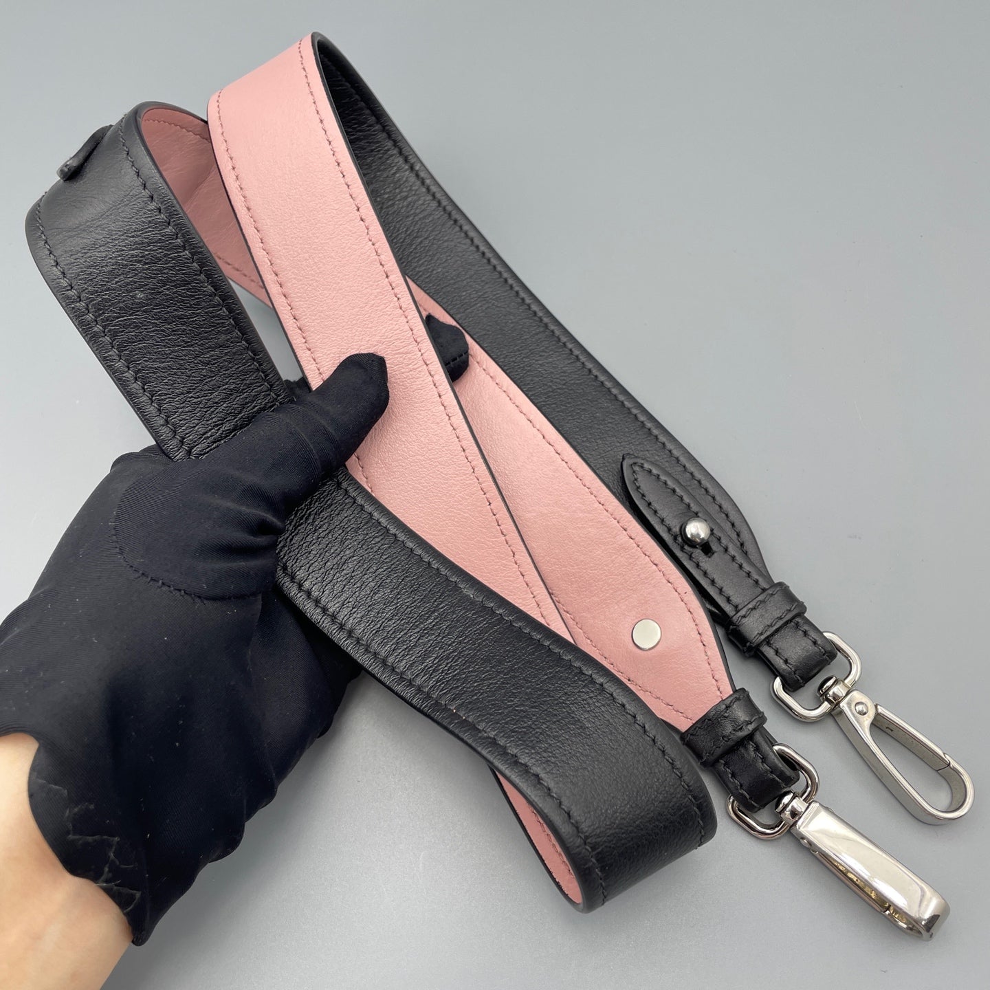 Prada - Etiquette Shoulder Bag - Leather - Black - (mini)