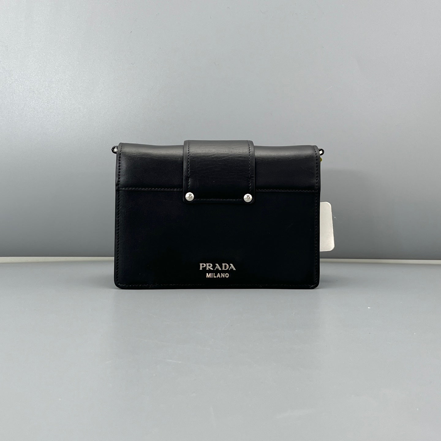 Prada - Etiquette Shoulder Bag - Leather - Black - (mini)