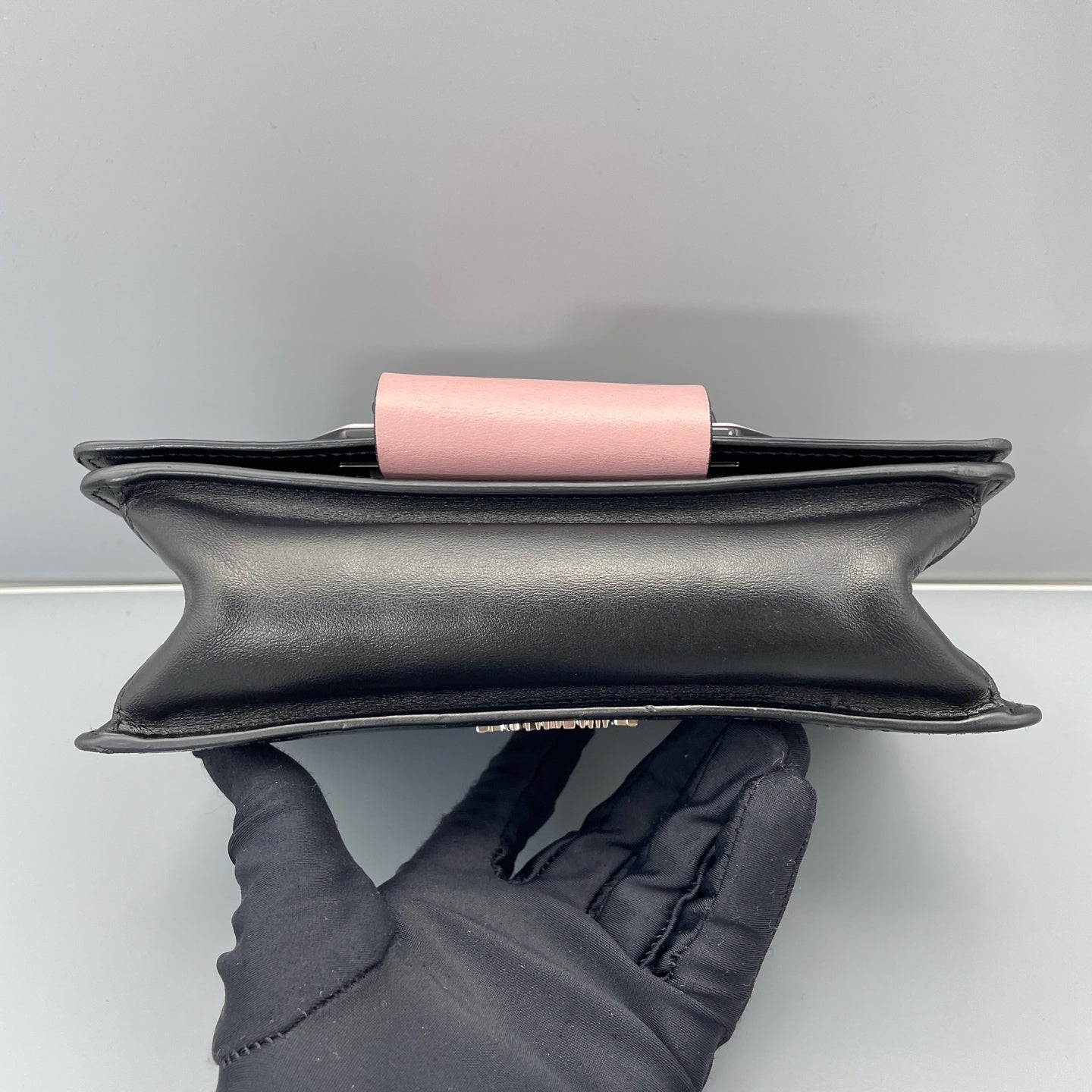 Prada - Etiquette Shoulder Bag - Leather - Black - (mini)
