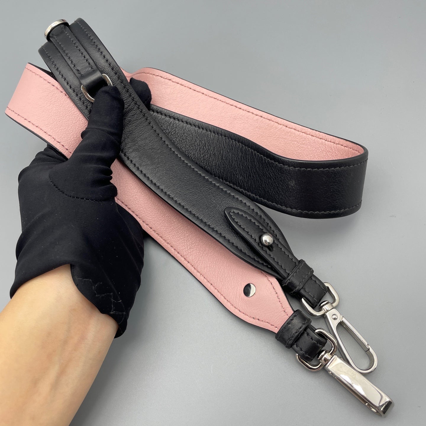 Prada - Etiquette Shoulder Bag - Leather - Black - (mini)