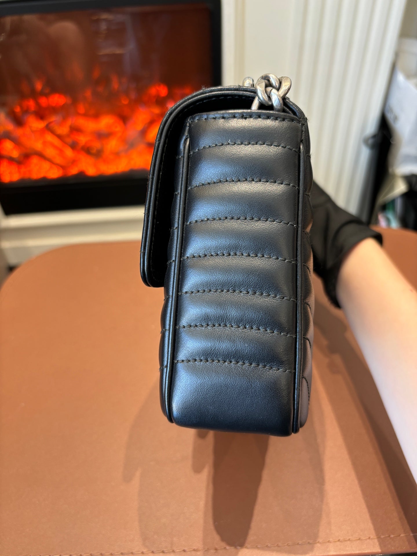 Prada - Flap Shoulder Bag - Leather - Black - (Other)