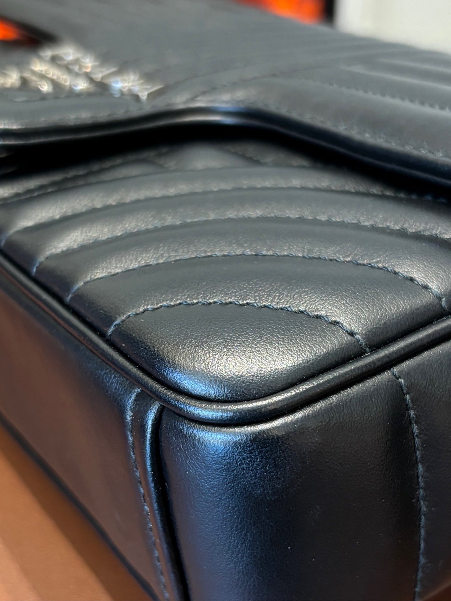 Prada - Flap Shoulder Bag - Leather - Black - (Other)