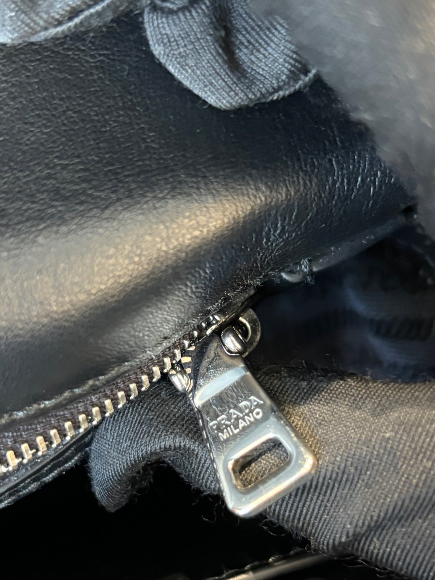 Prada - Flap Shoulder Bag - Leather - Black - (Other)
